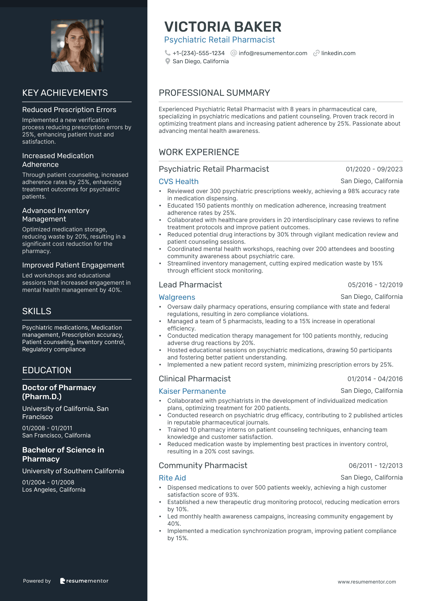 Psychiatric Retail Pharmacist