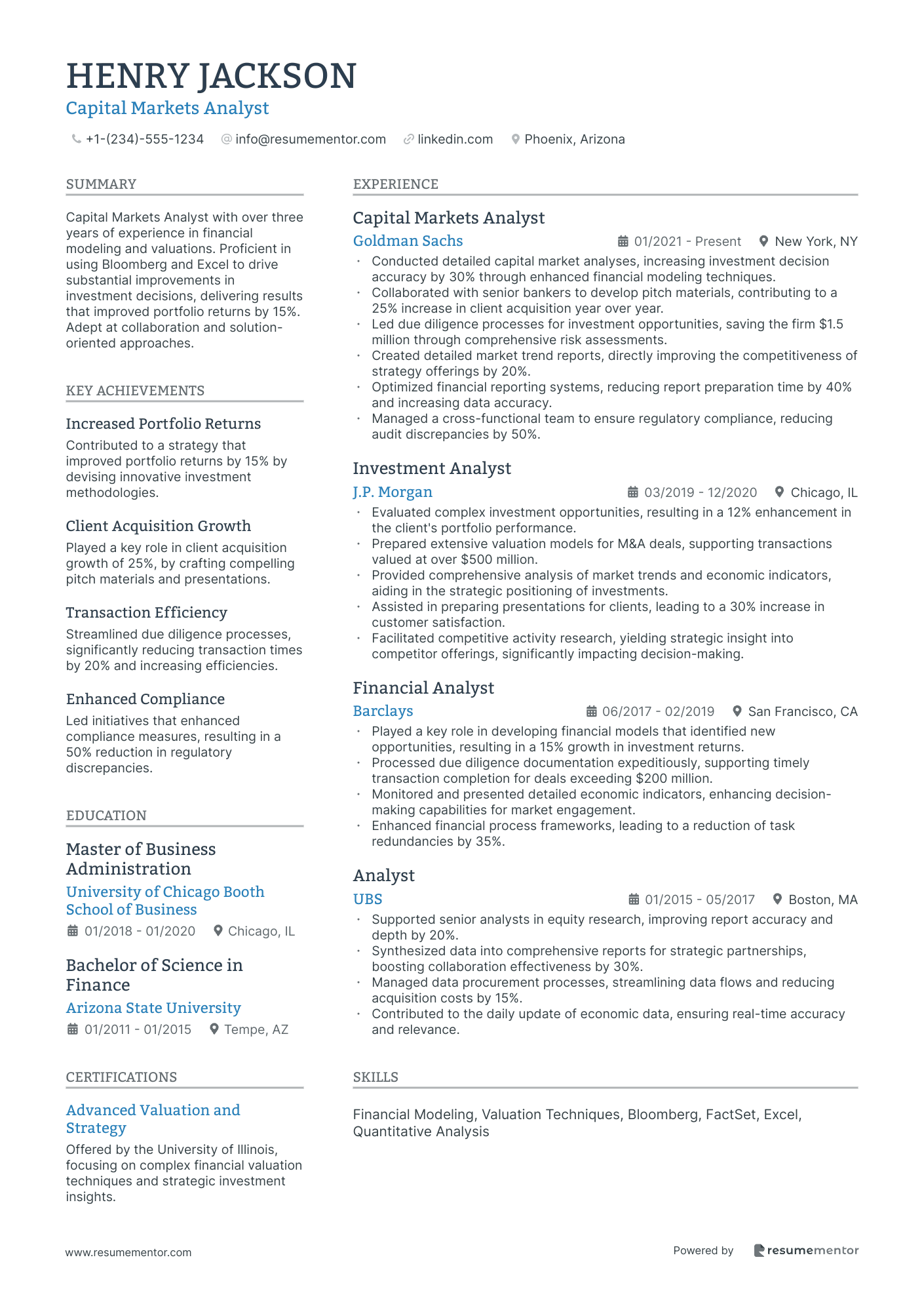 Capital Markets Analyst