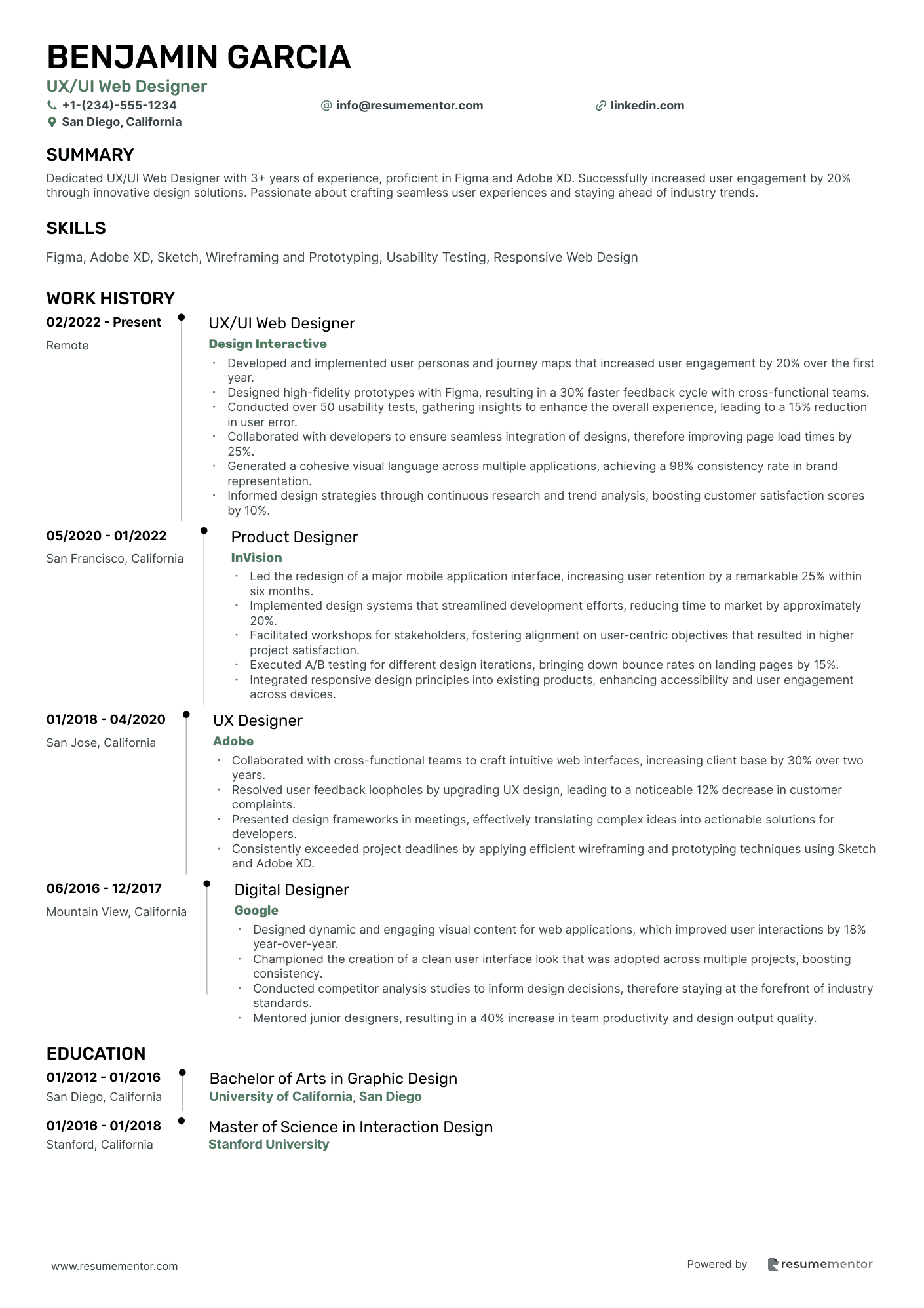 UX/UI Web Designer