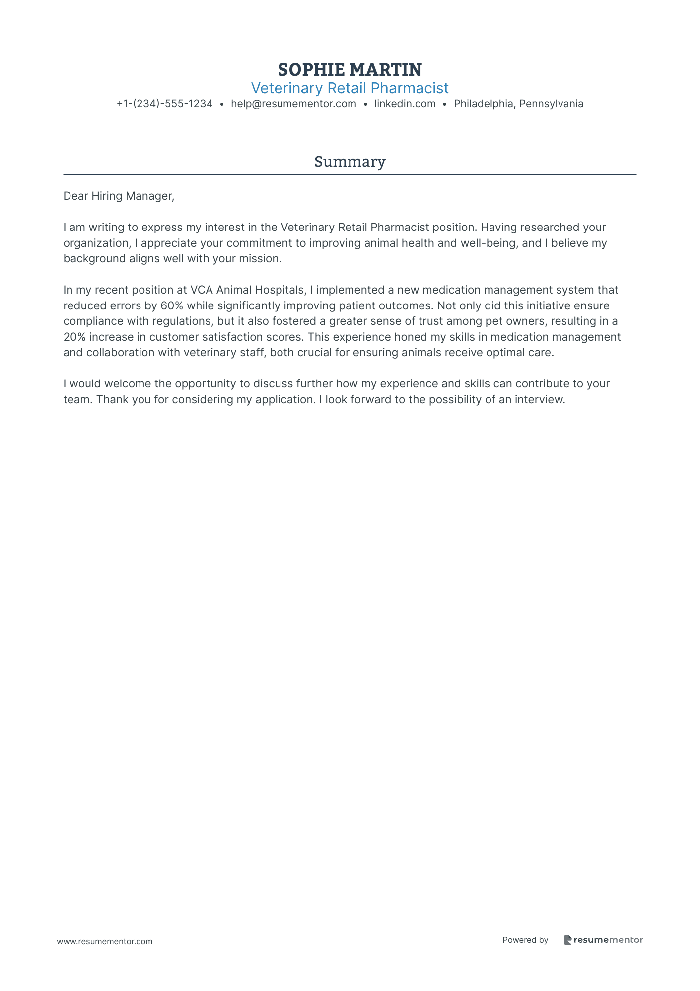 Veterinary Retail Pharmacist