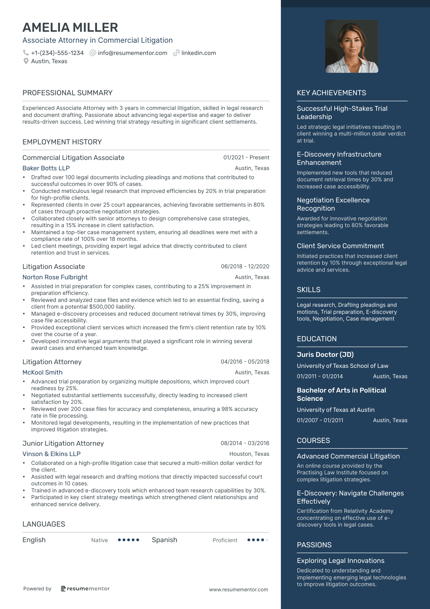 Associate Attorney in Commercial Litigation