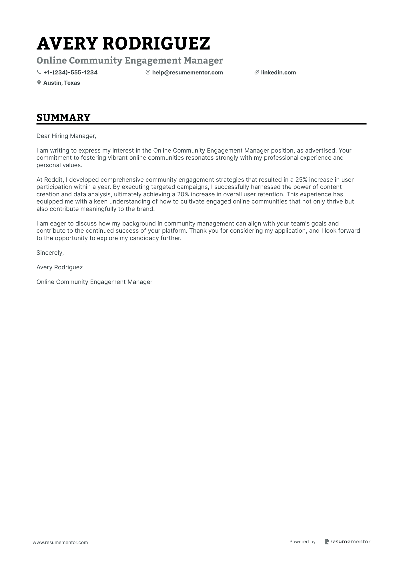 Online Community Engagement Manager