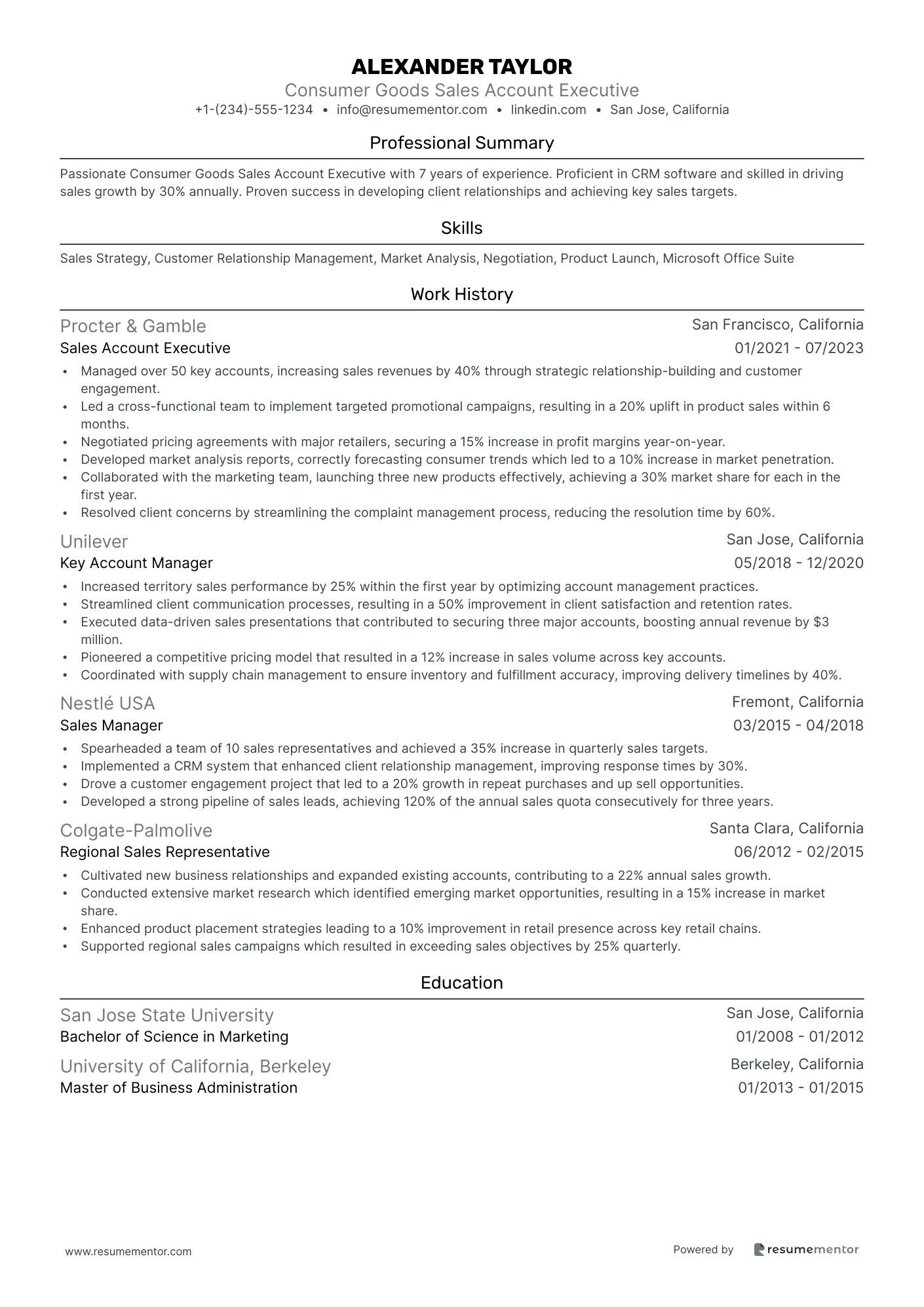 Consumer Goods Sales Account Executive