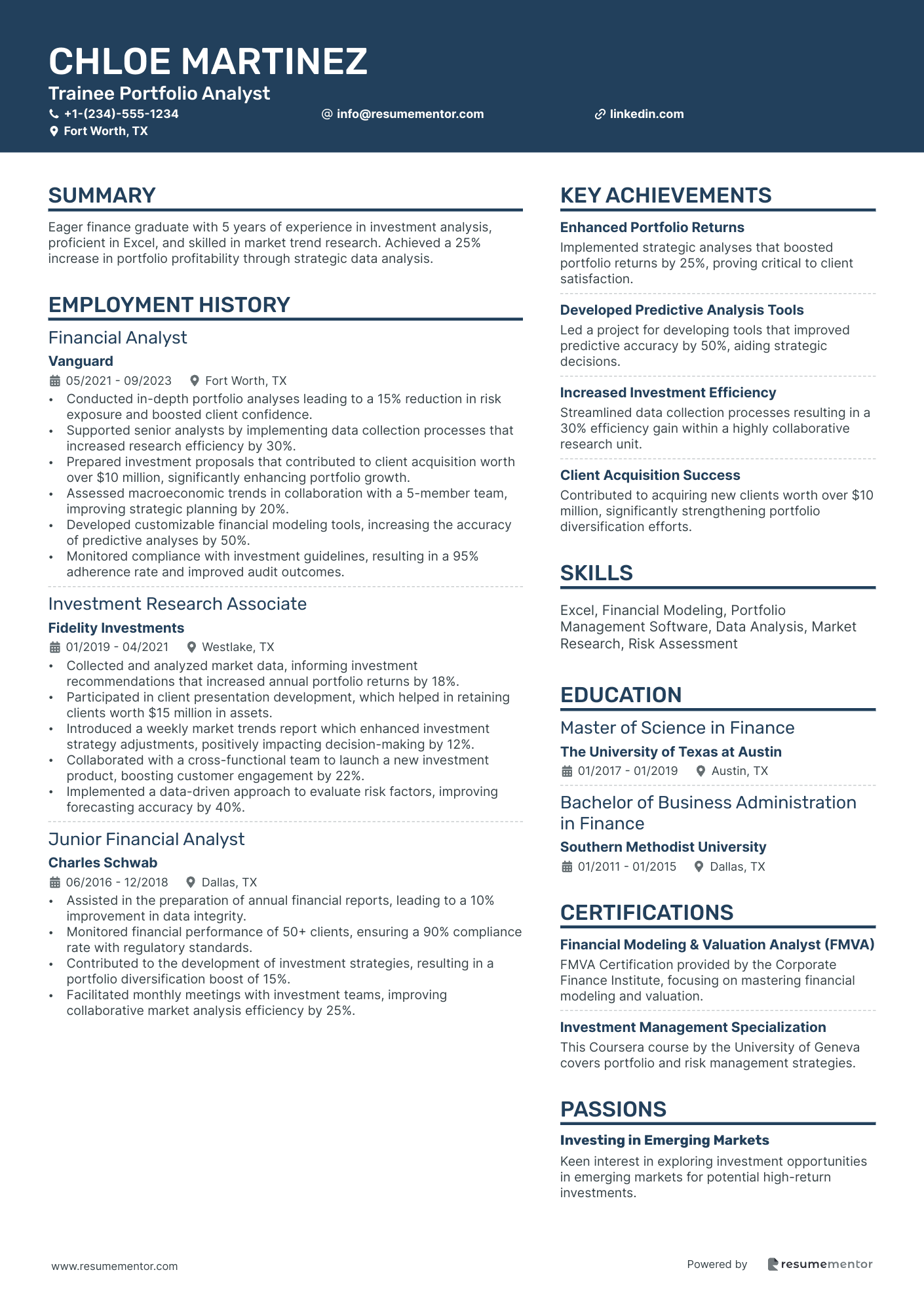 Trainee Portfolio Analyst