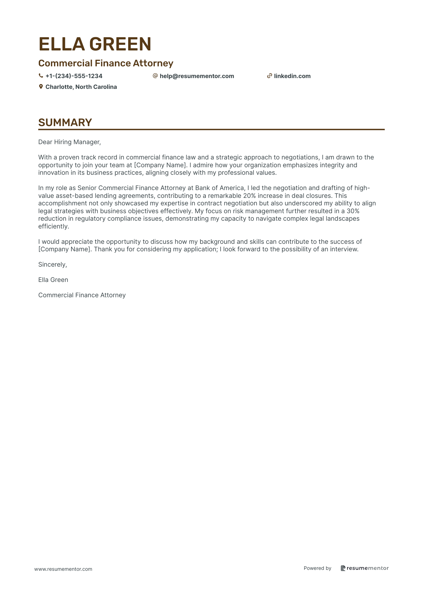 Commercial Finance Attorney