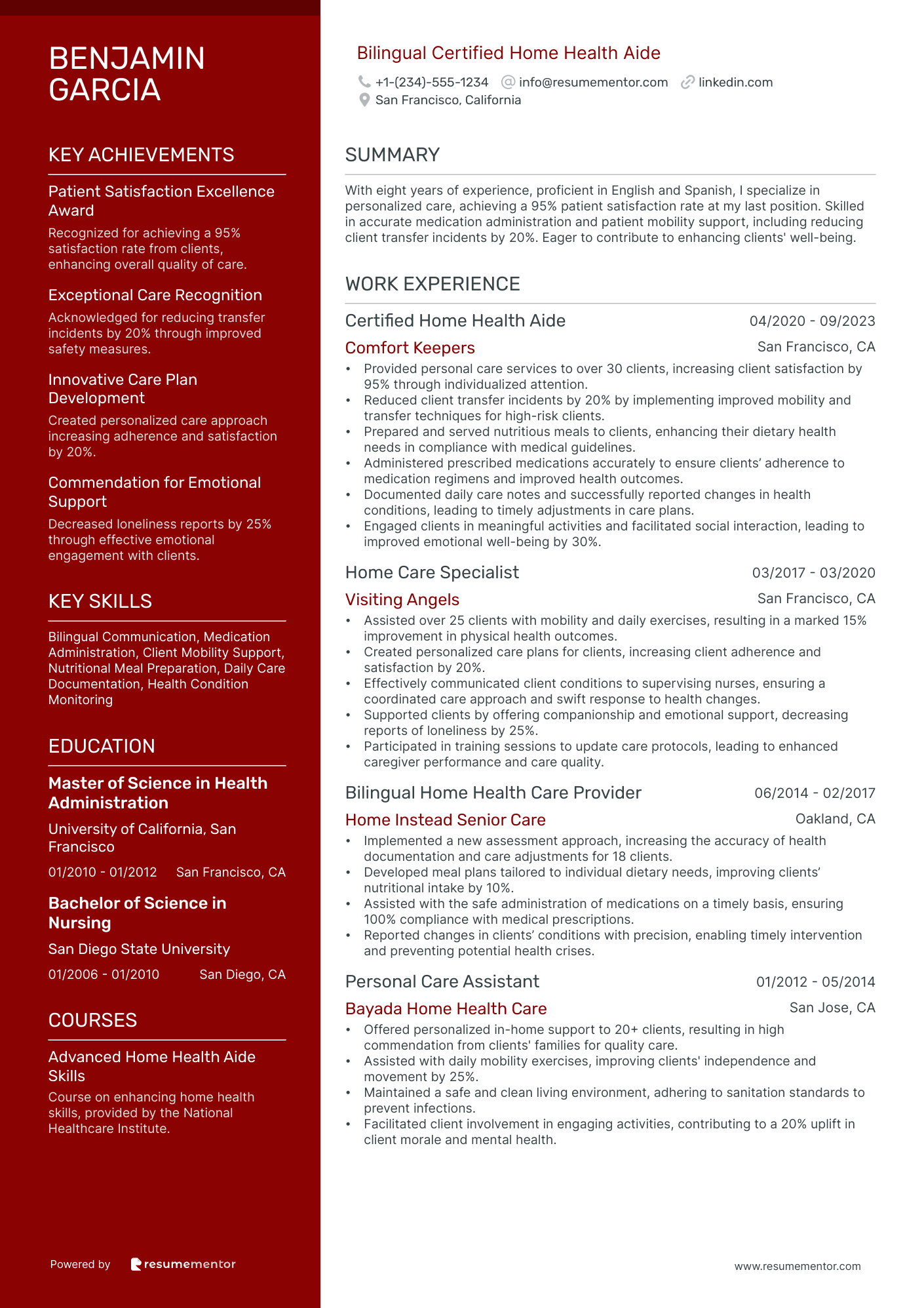 Bilingual Certified Home Health Aide