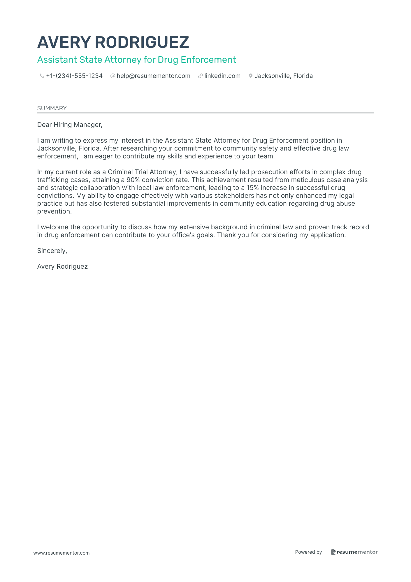 Assistant State Attorney for Drug Enforcement