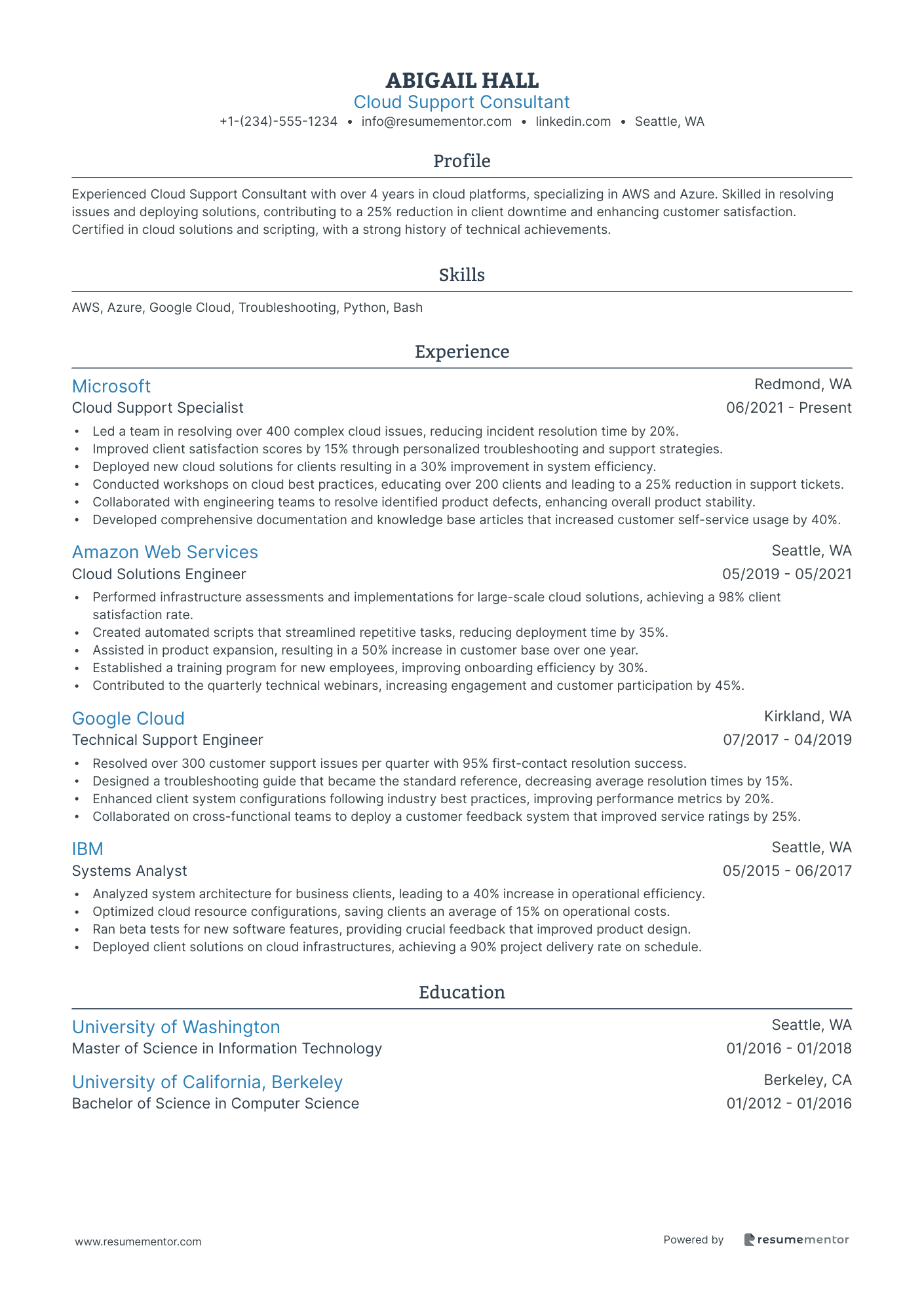 Cloud Support Consultant