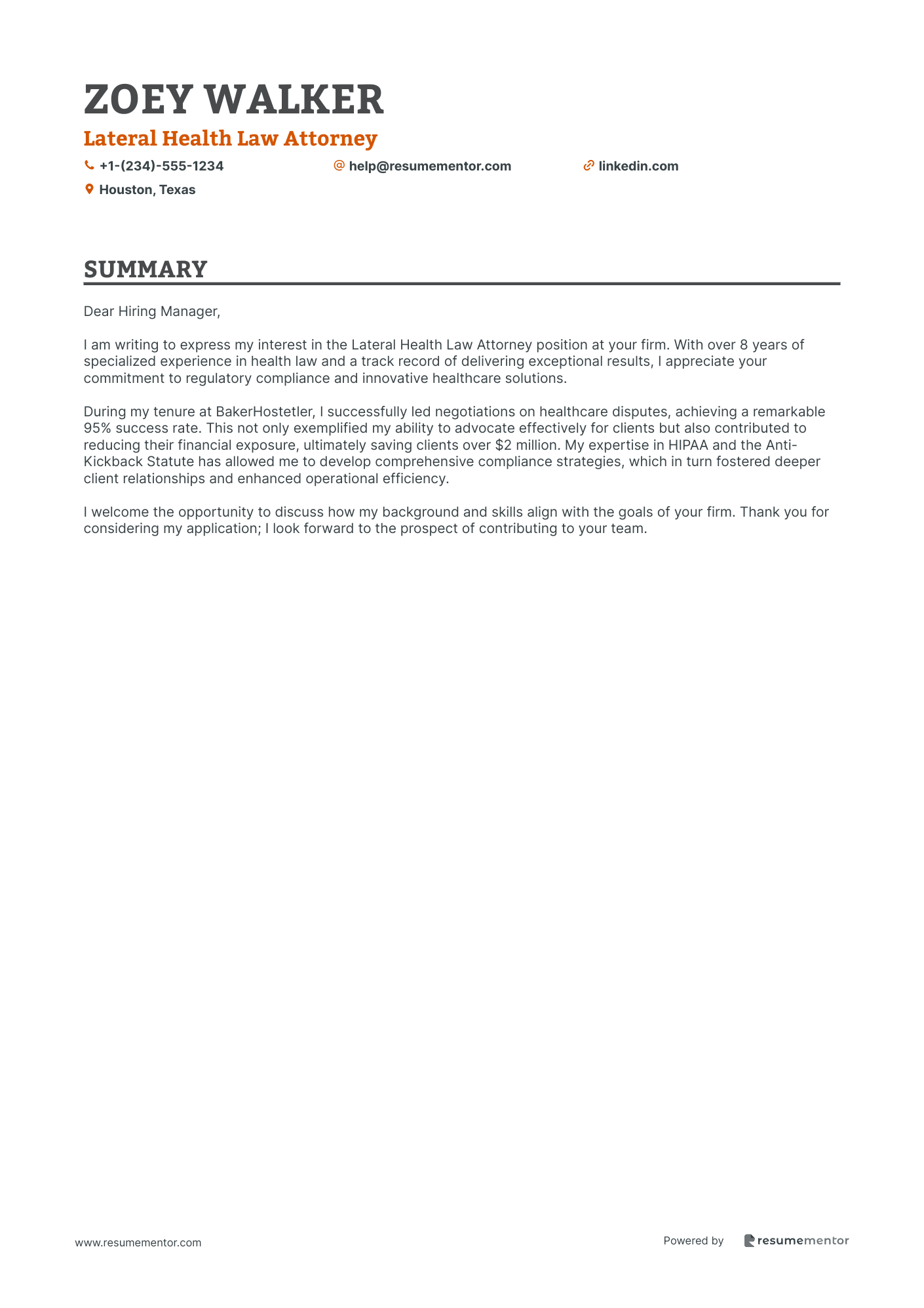 Lateral Health Law Attorney