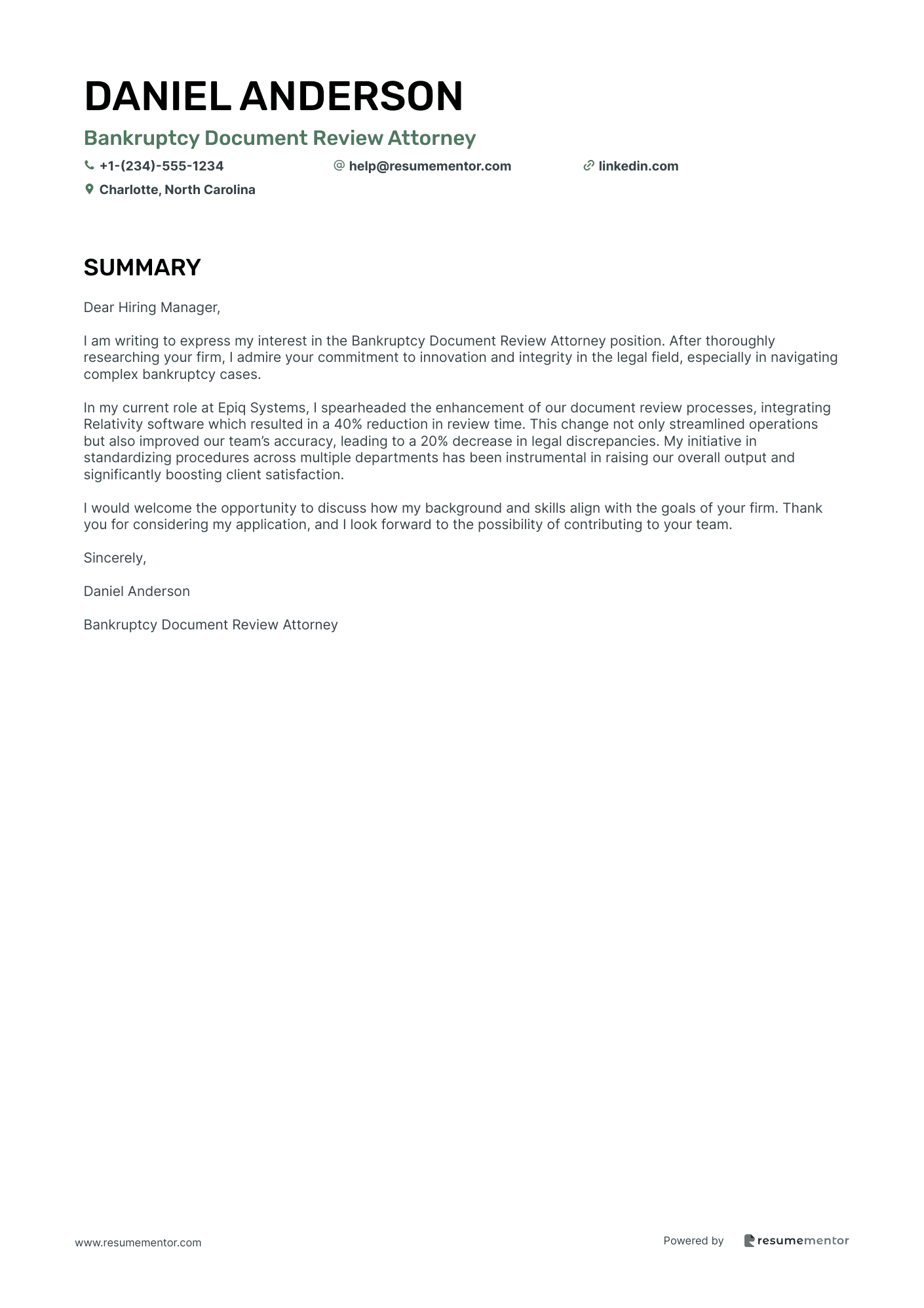 Bankruptcy Document Review Attorney