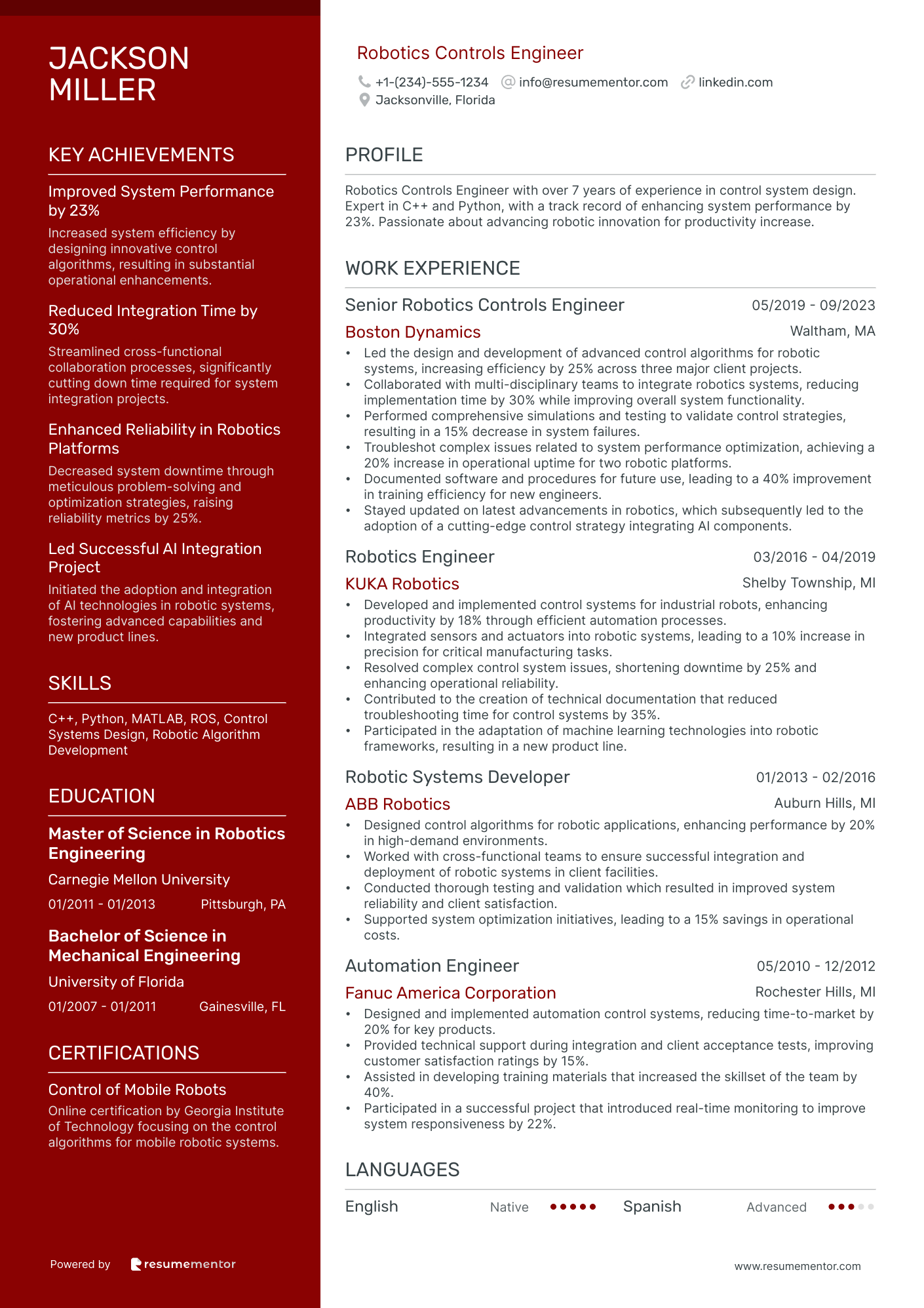 Robotics Controls Engineer