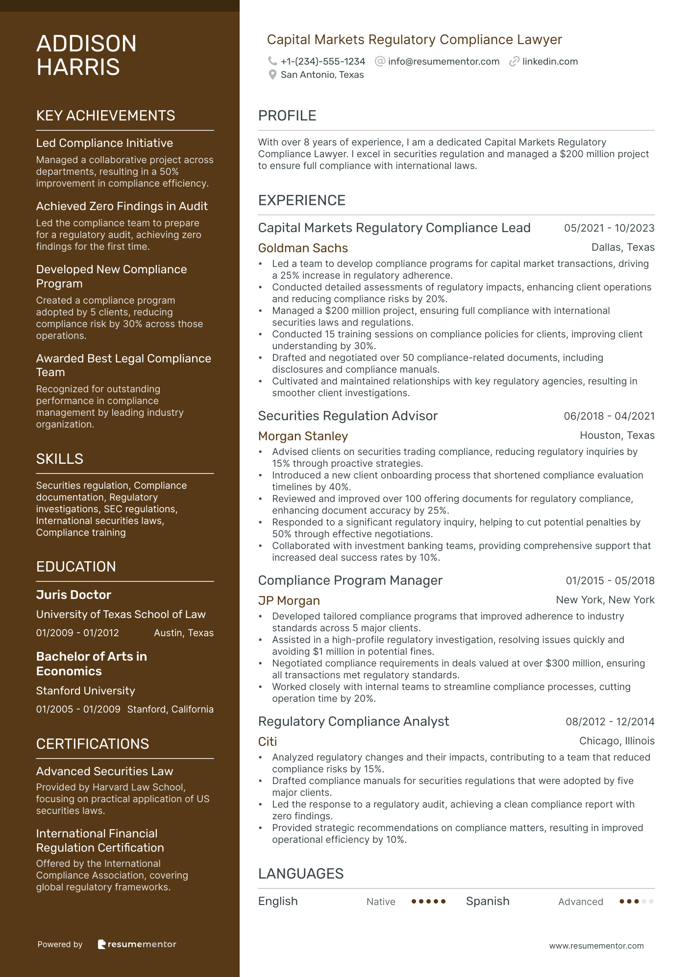 Capital Markets Regulatory Compliance Lawyer