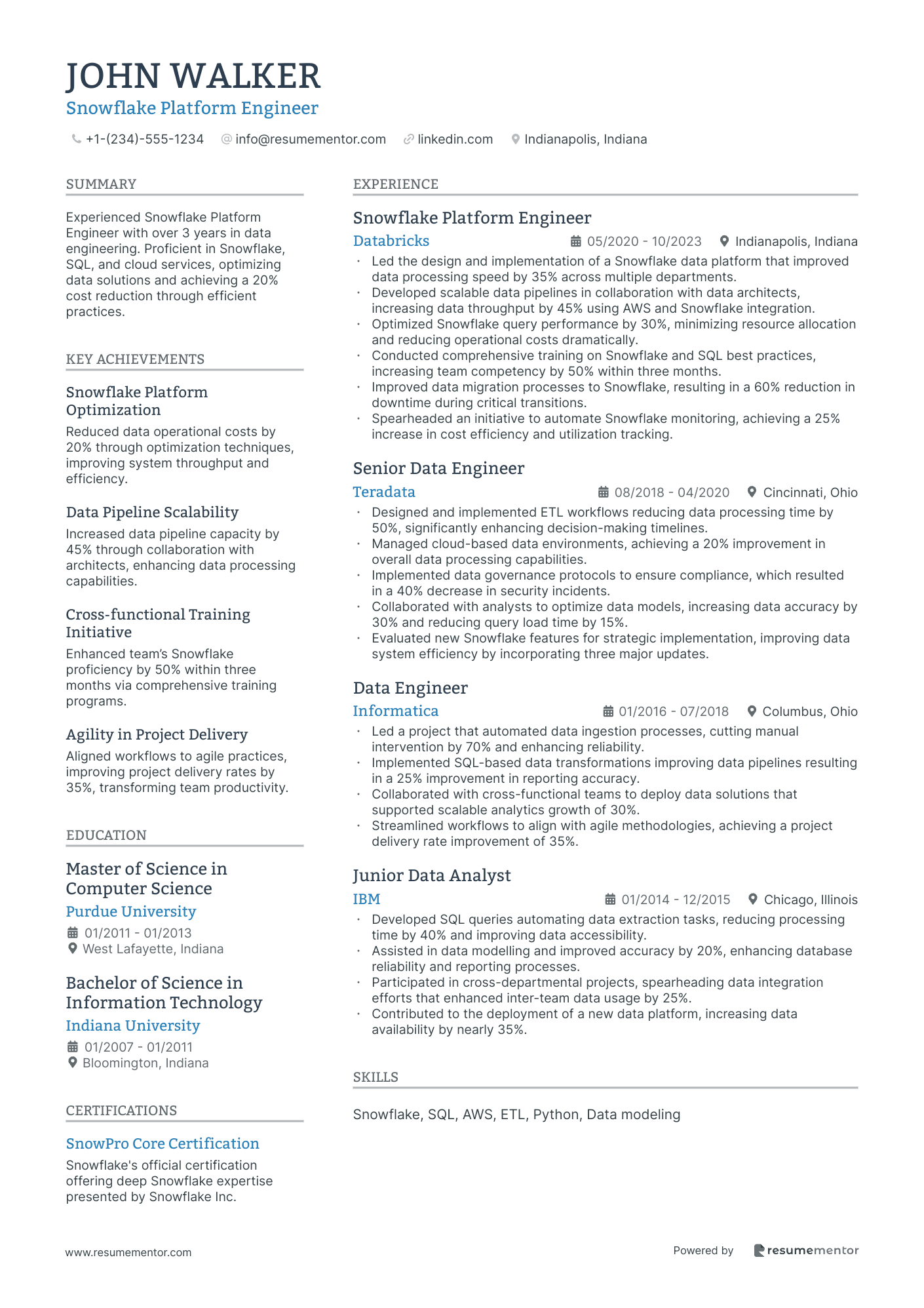 Snowflake Platform Engineer