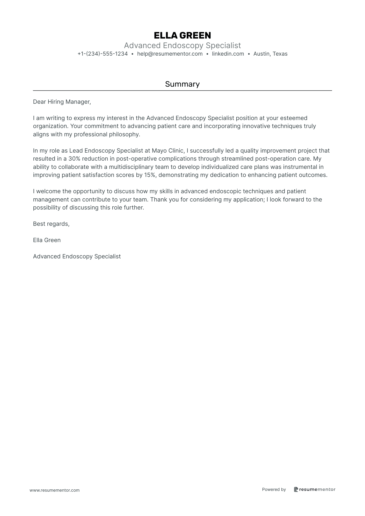 Advanced Endoscopy Specialist
