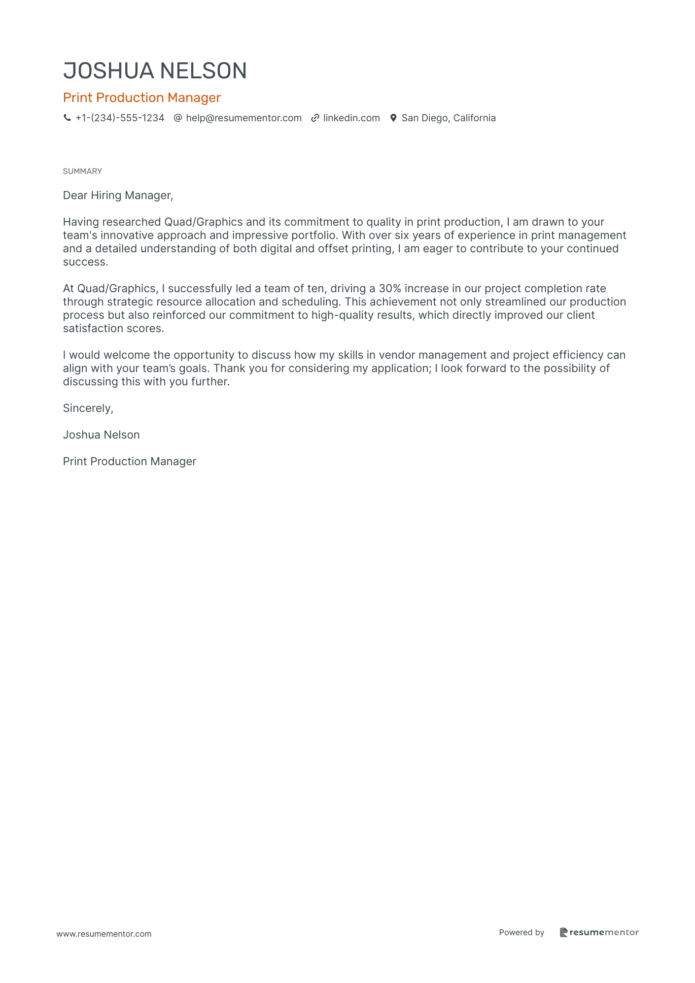 Print Production Manager