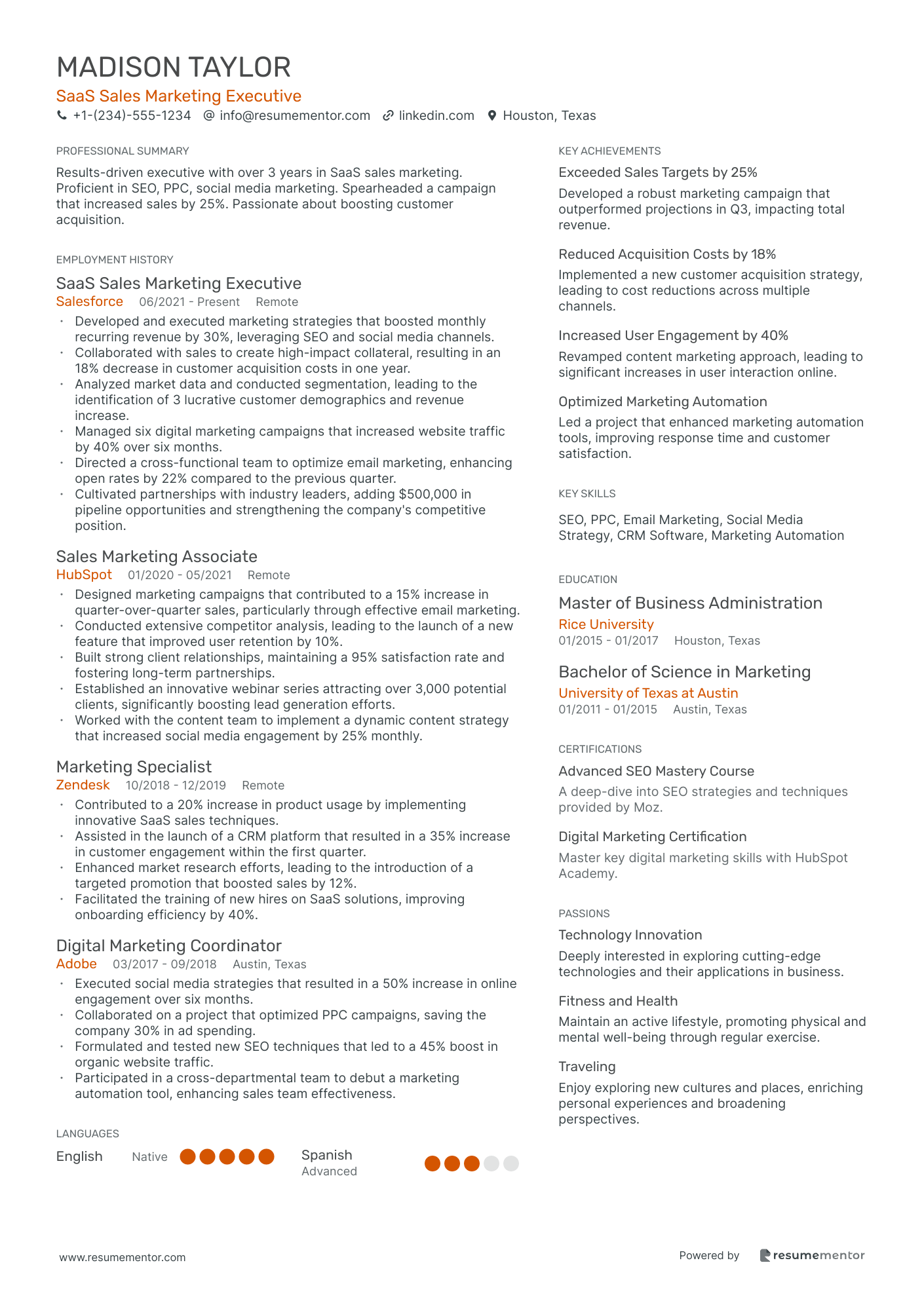 SaaS Sales Marketing Executive