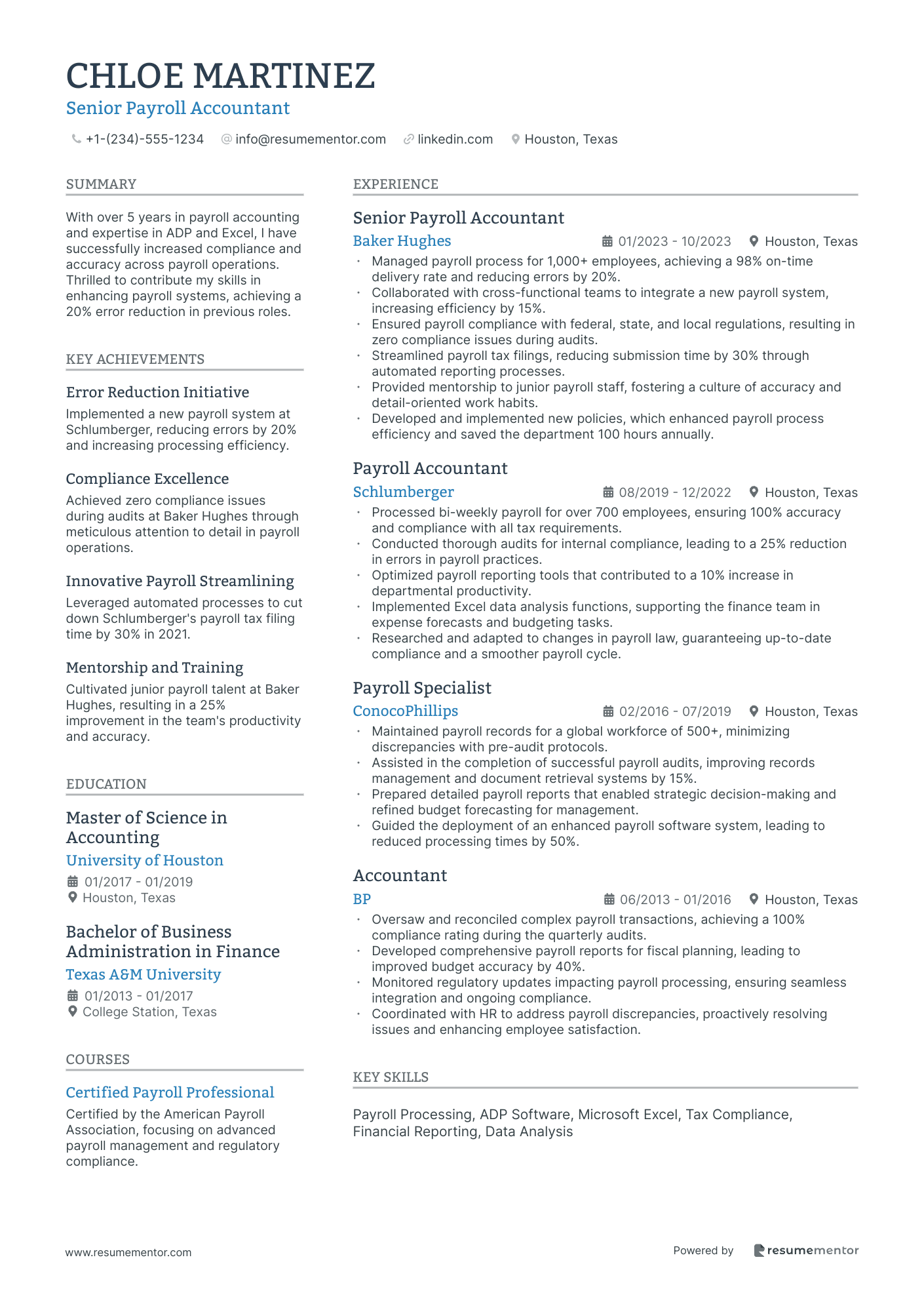Senior Payroll Accountant