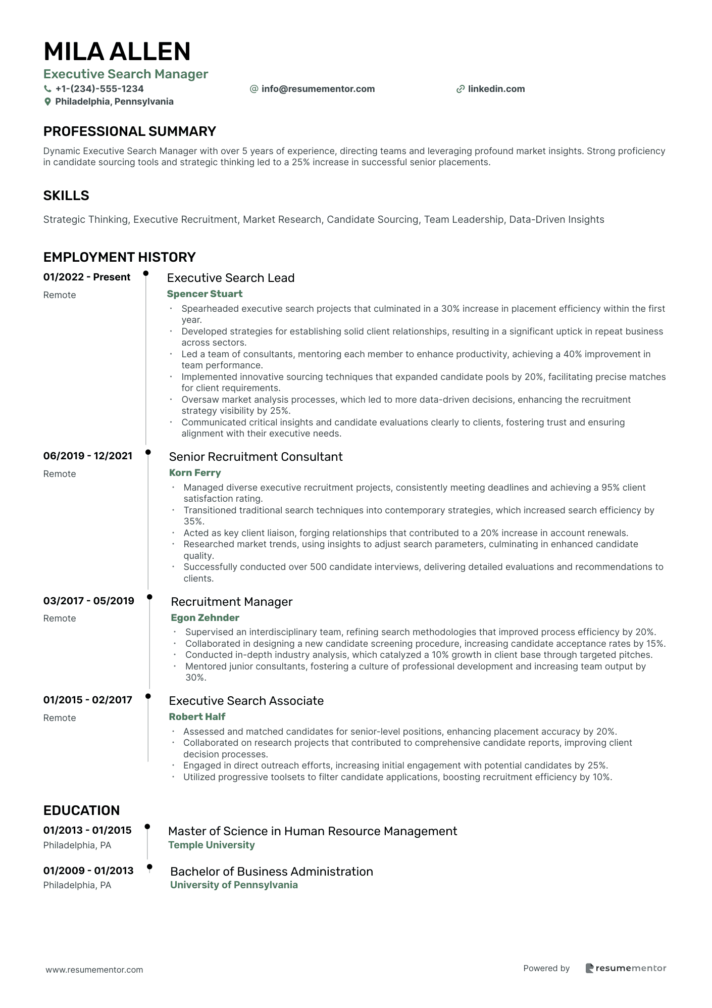 Executive Search Manager