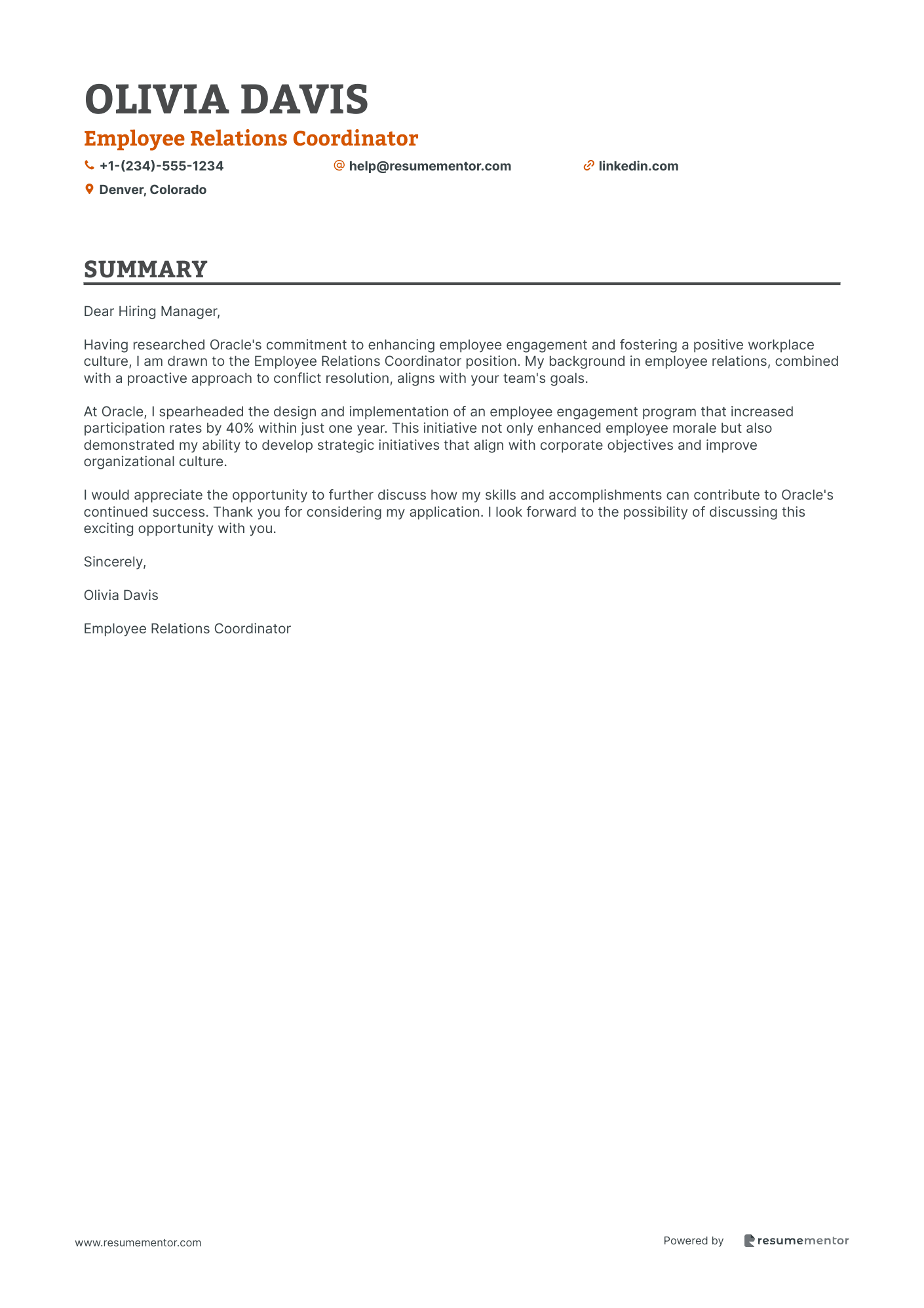 Employee Relations Coordinator