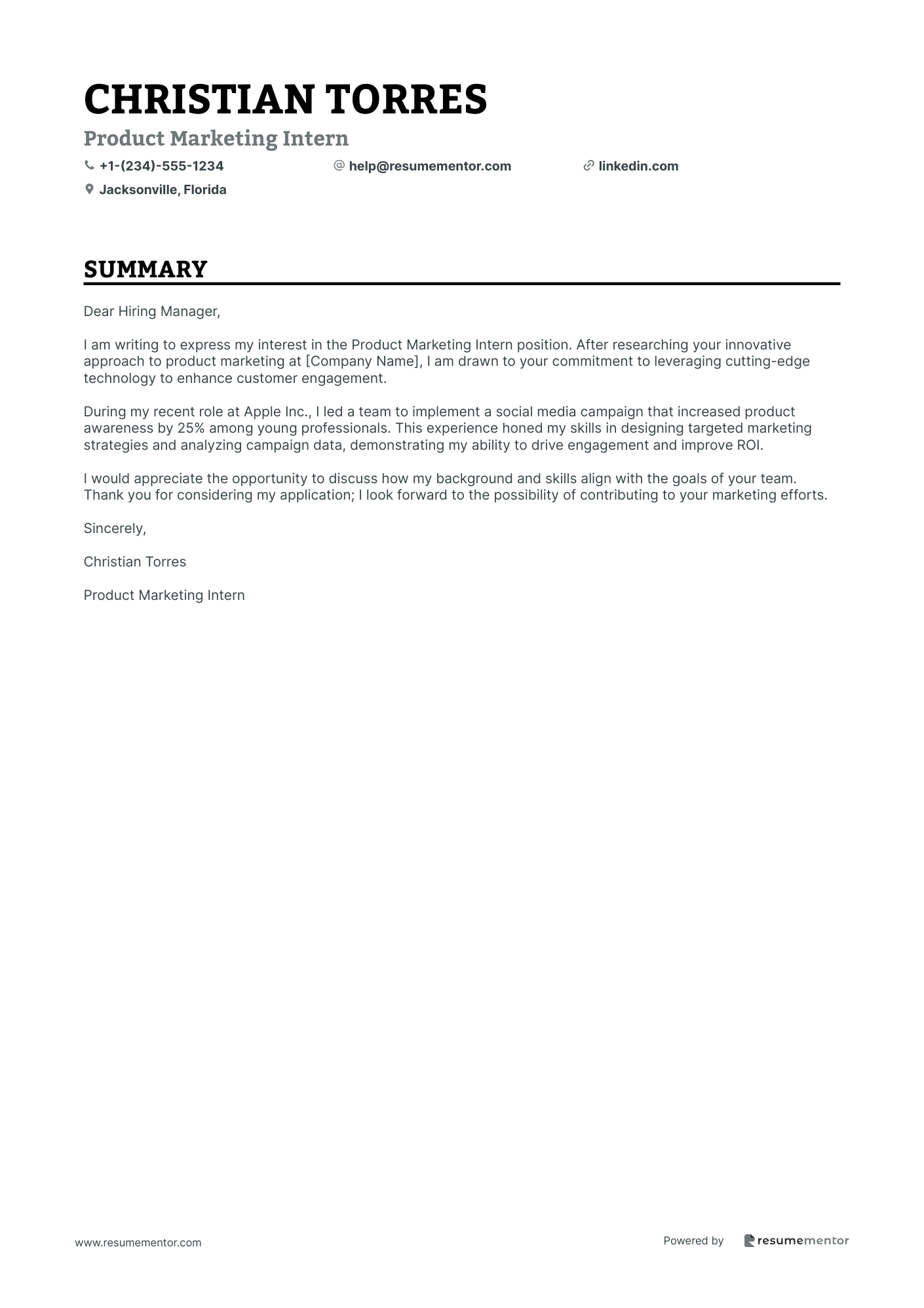 Product Marketing Intern