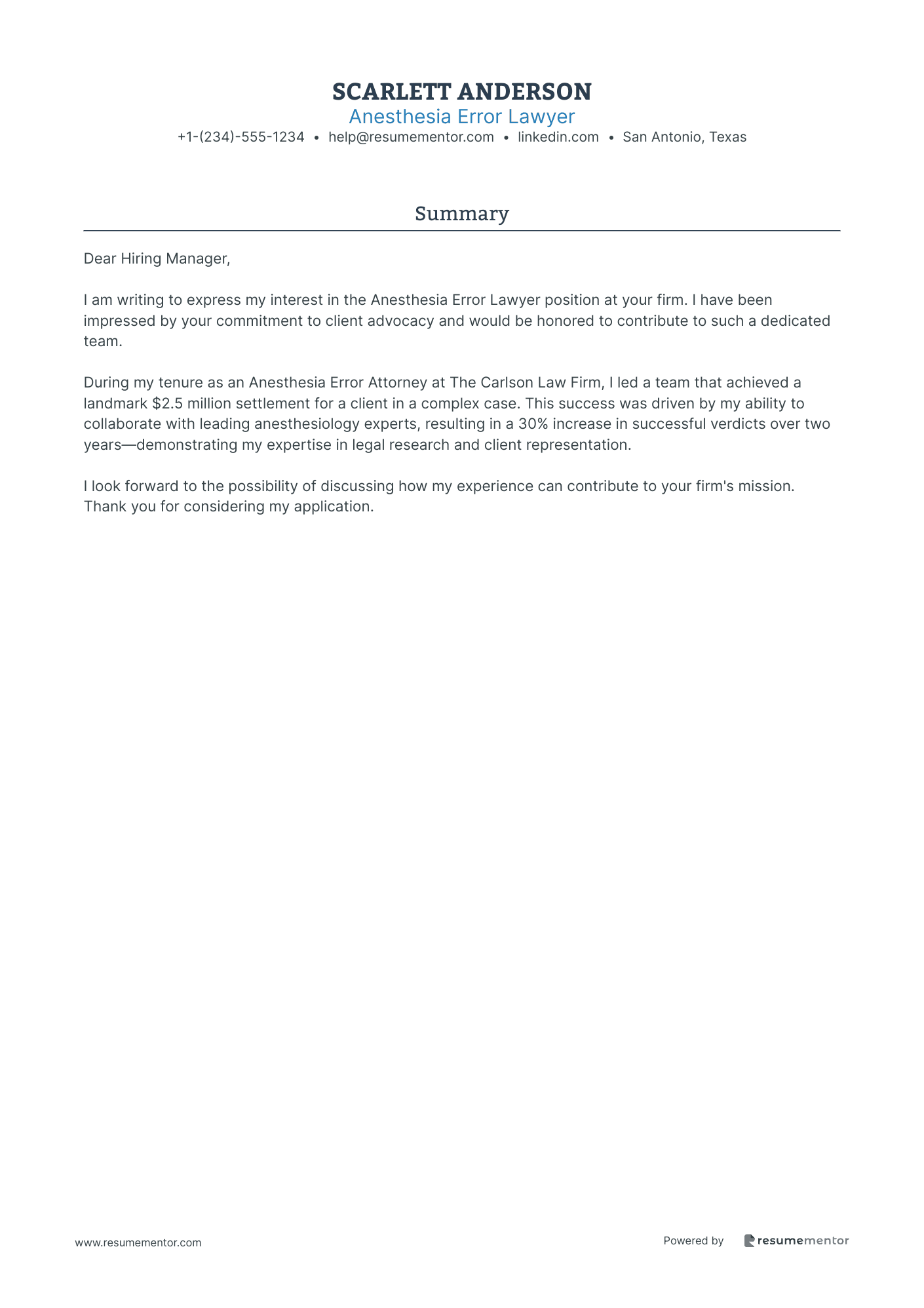 Anesthesia Error Lawyer
