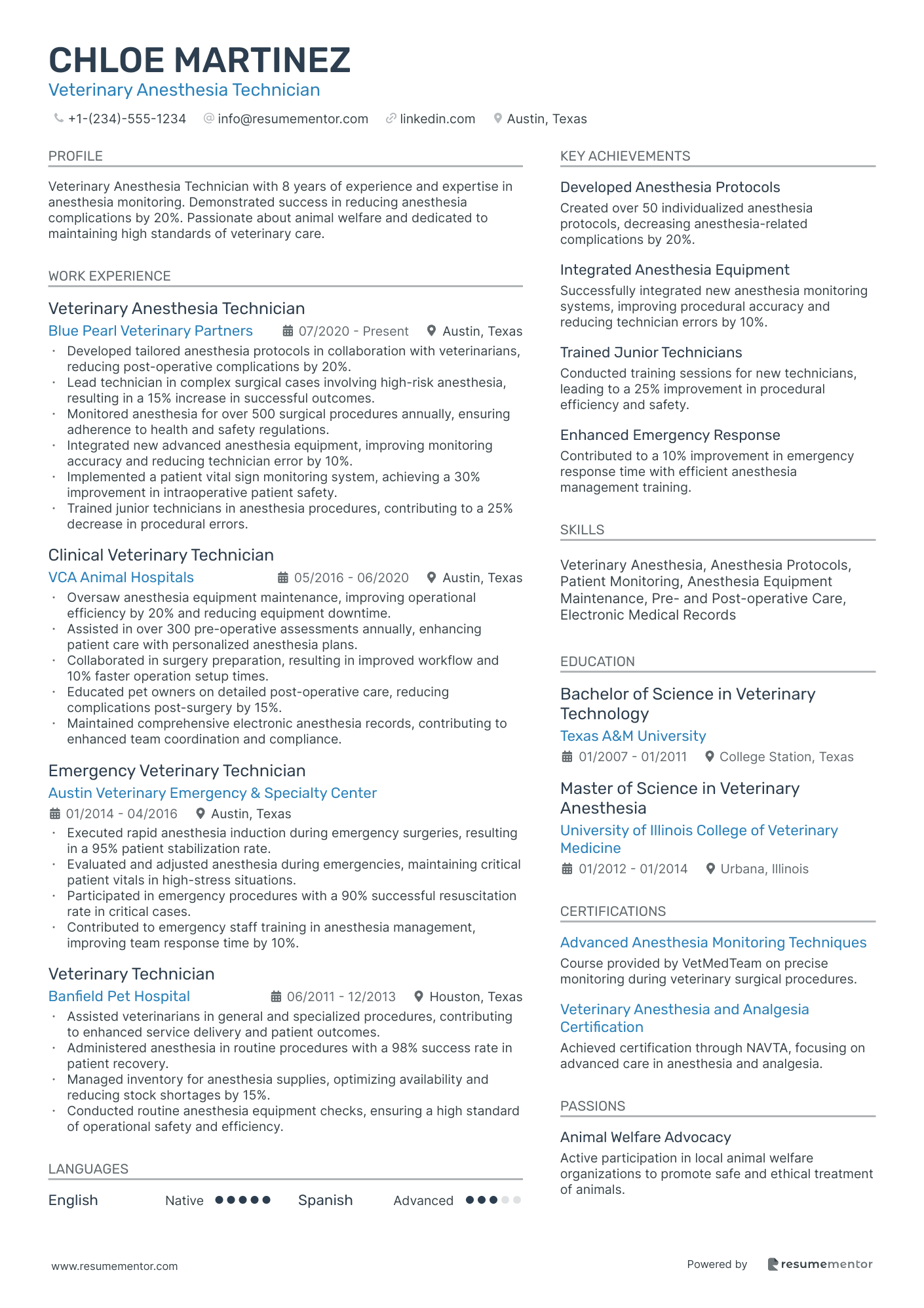 Veterinary Anesthesia Technician
