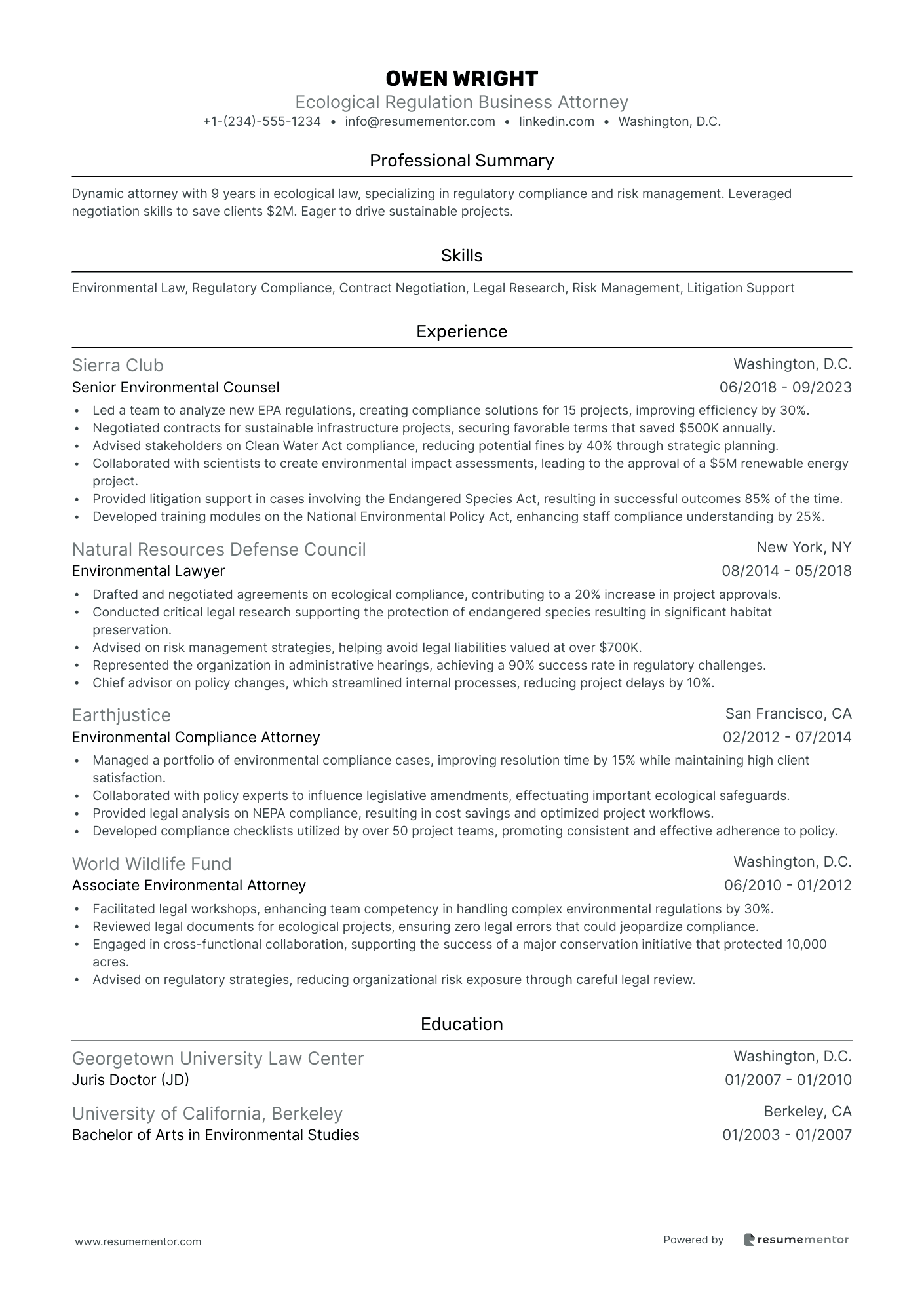 Ecological Regulation Business Attorney