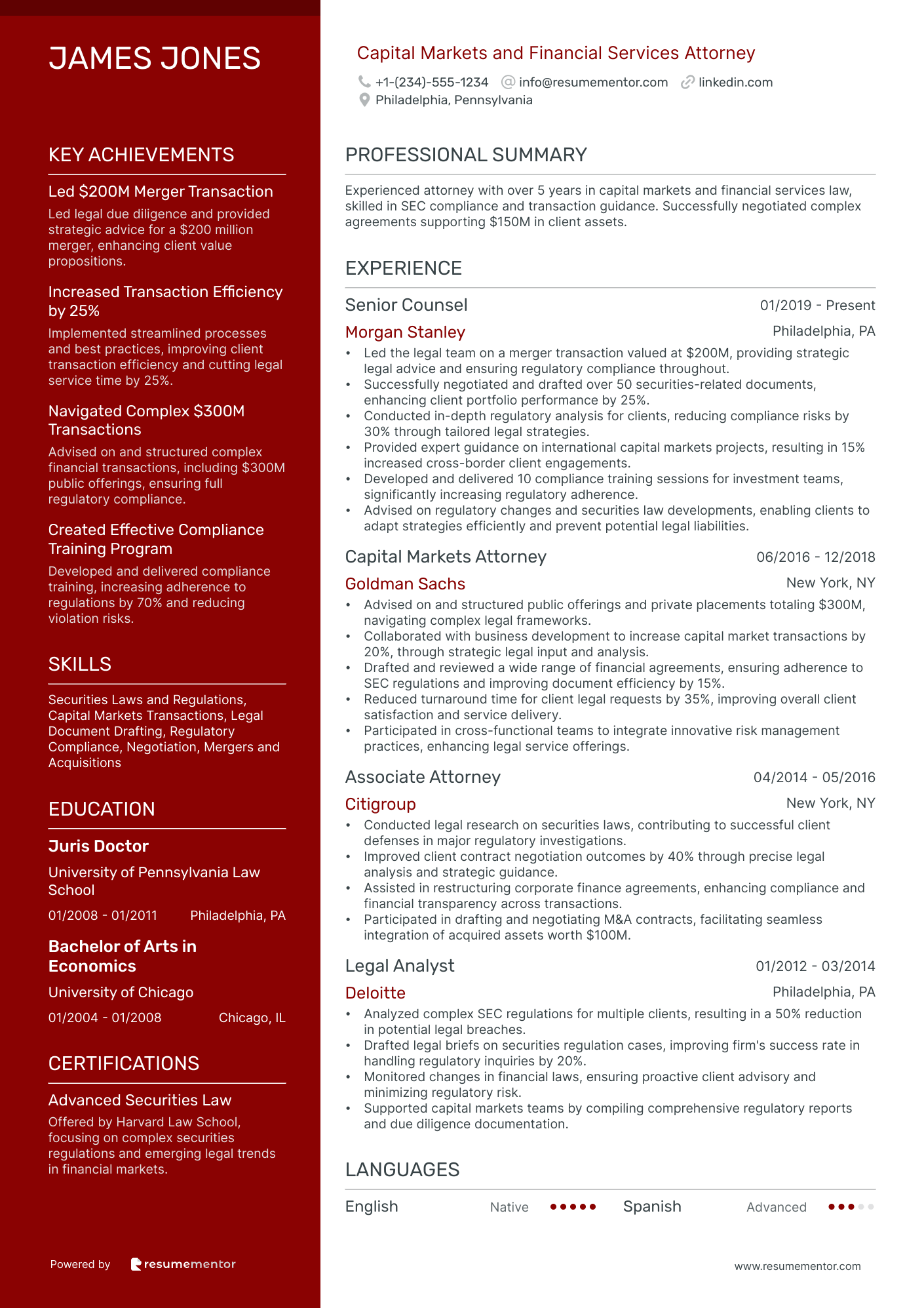 Capital Markets and Financial Services Attorney
