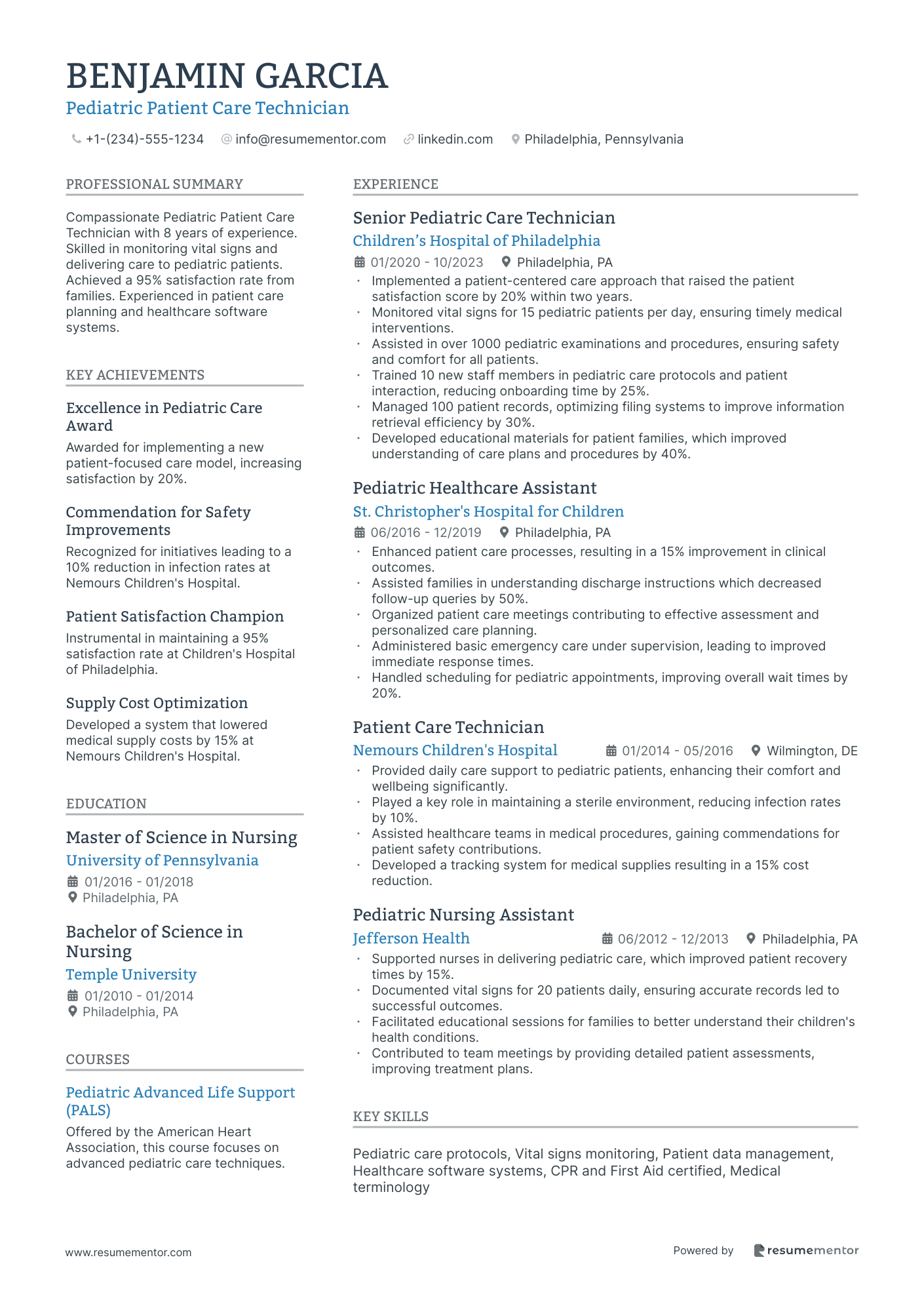 Pediatric Patient Care Technician