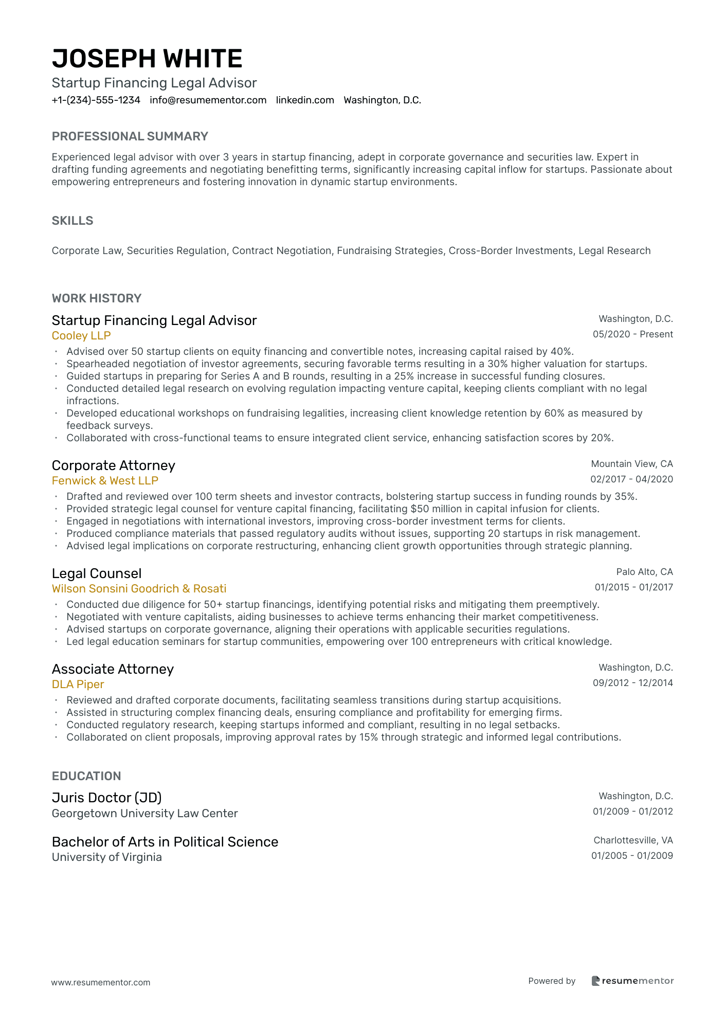 Startup Financing Legal Advisor