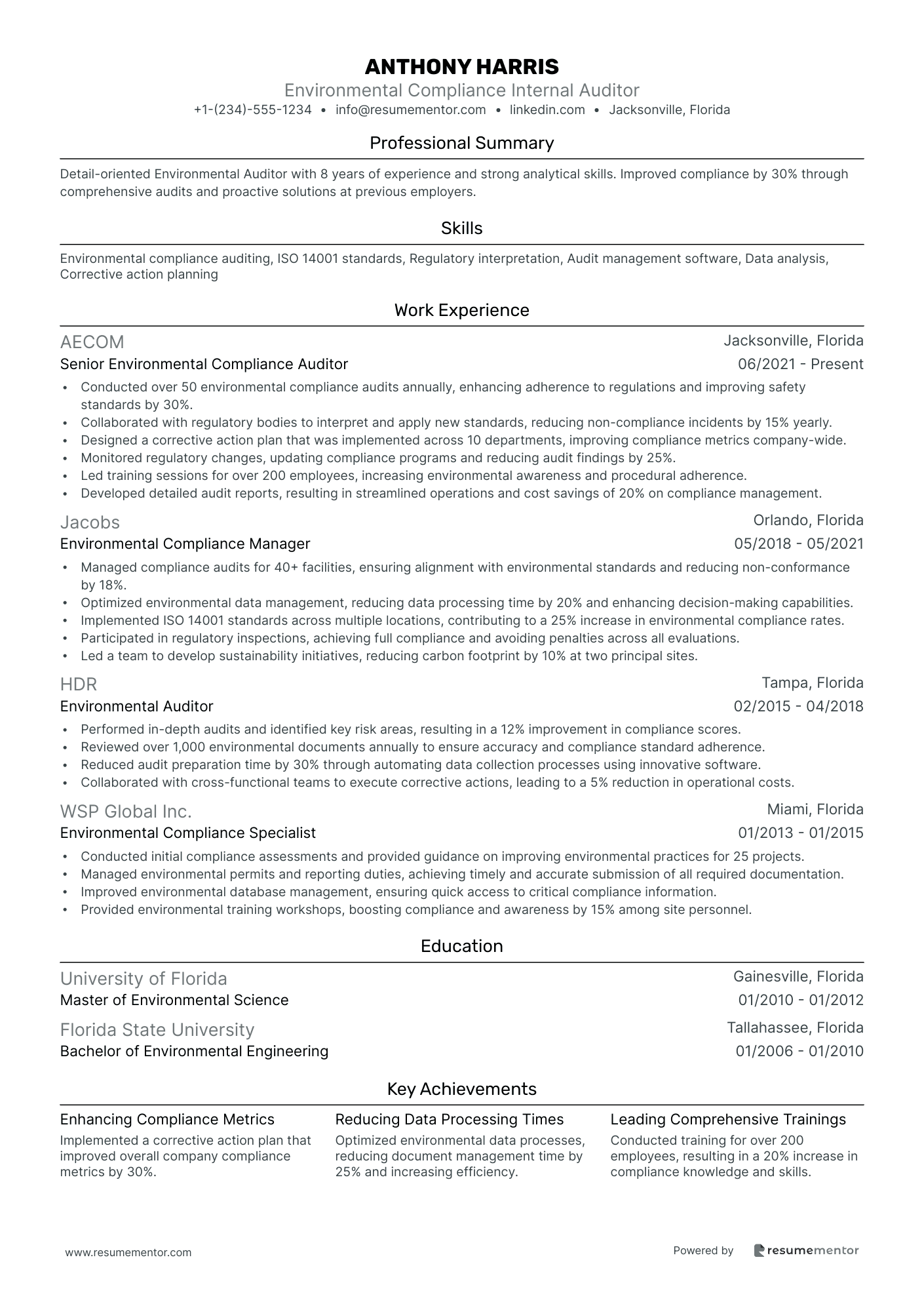 Environmental Compliance Internal Auditor