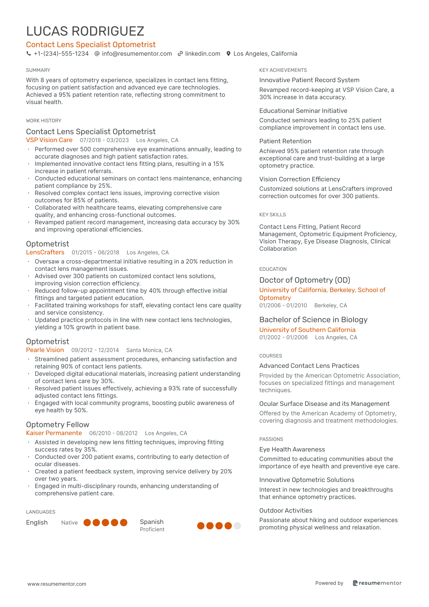 Contact Lens Specialist Optometrist
