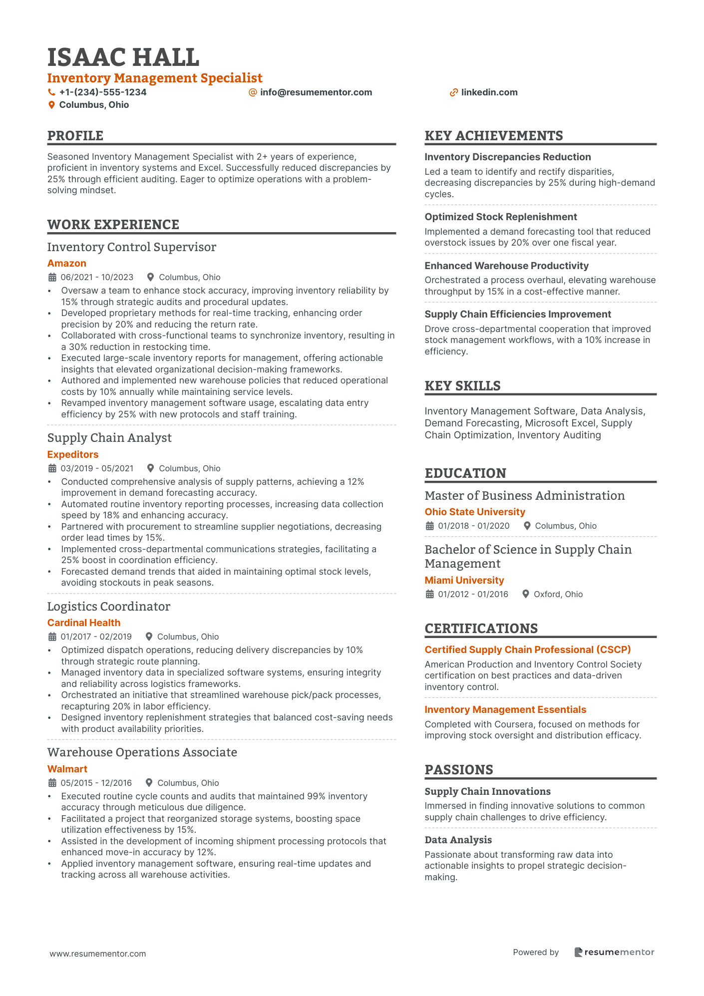 Inventory Management Specialist