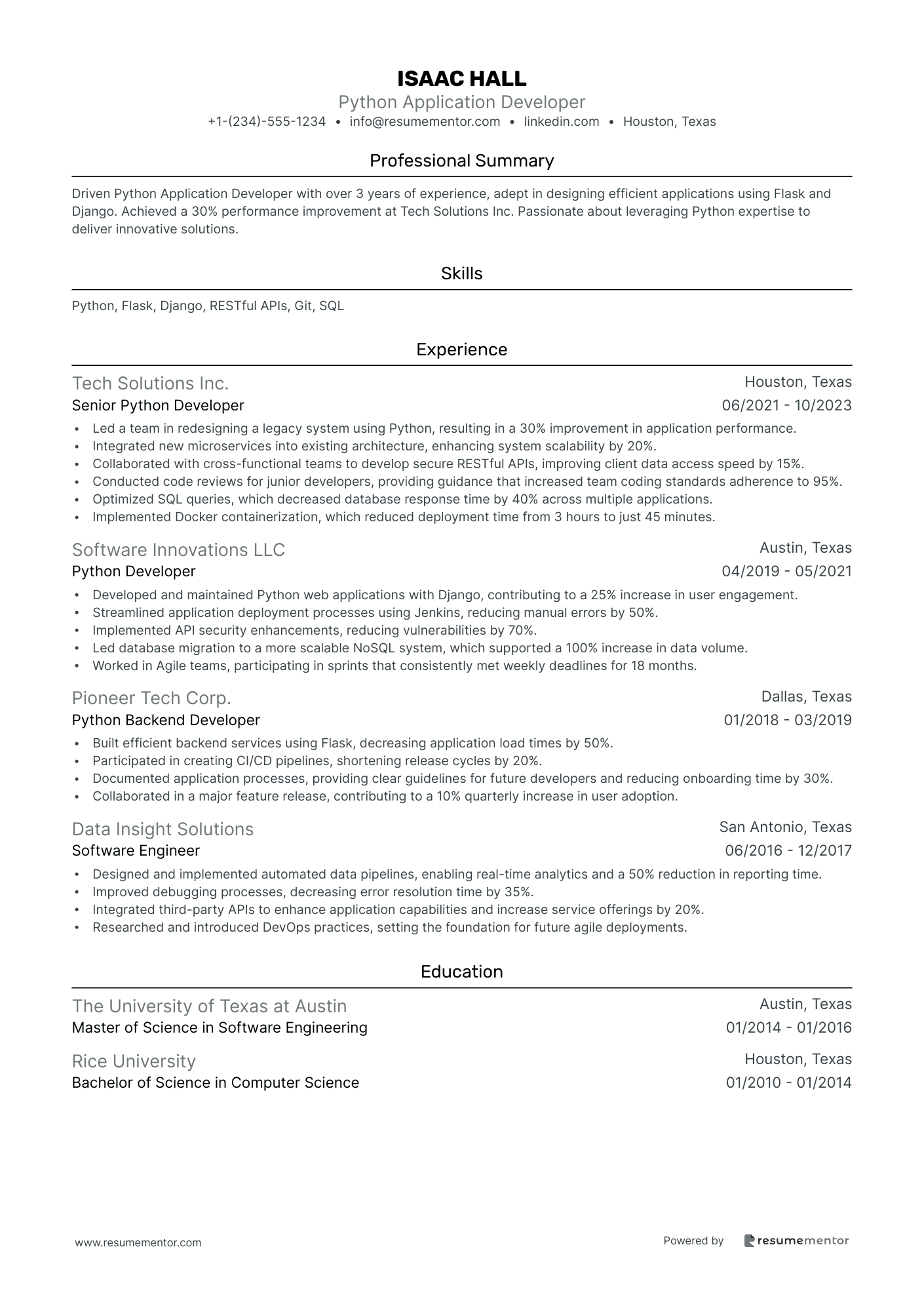Python Application Developer