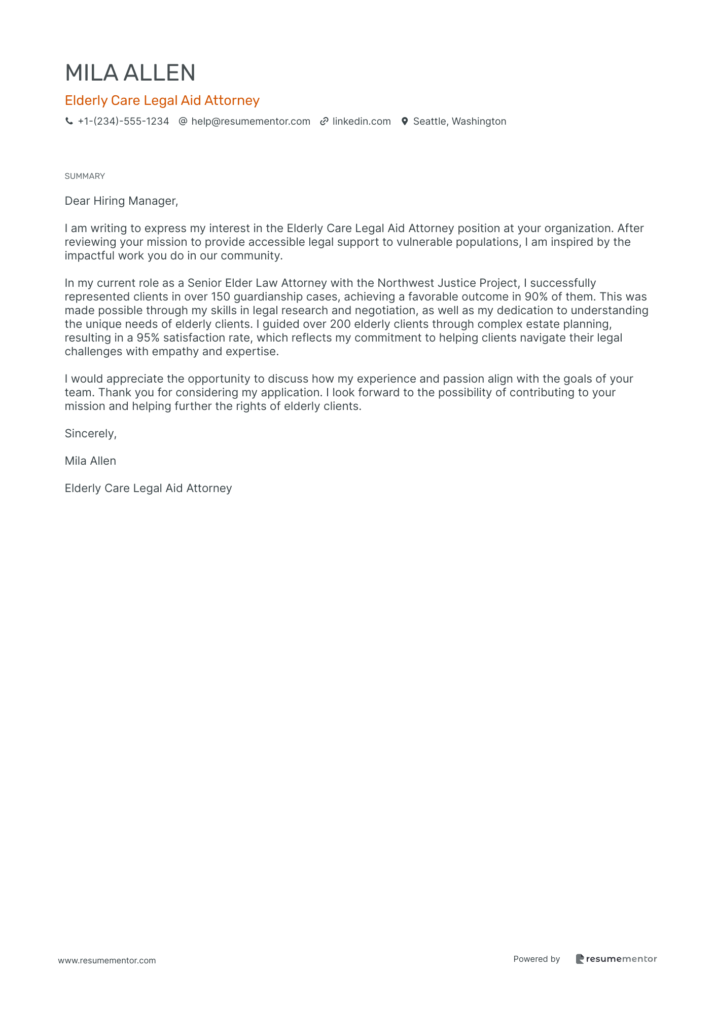 Elderly Care Legal Aid Attorney