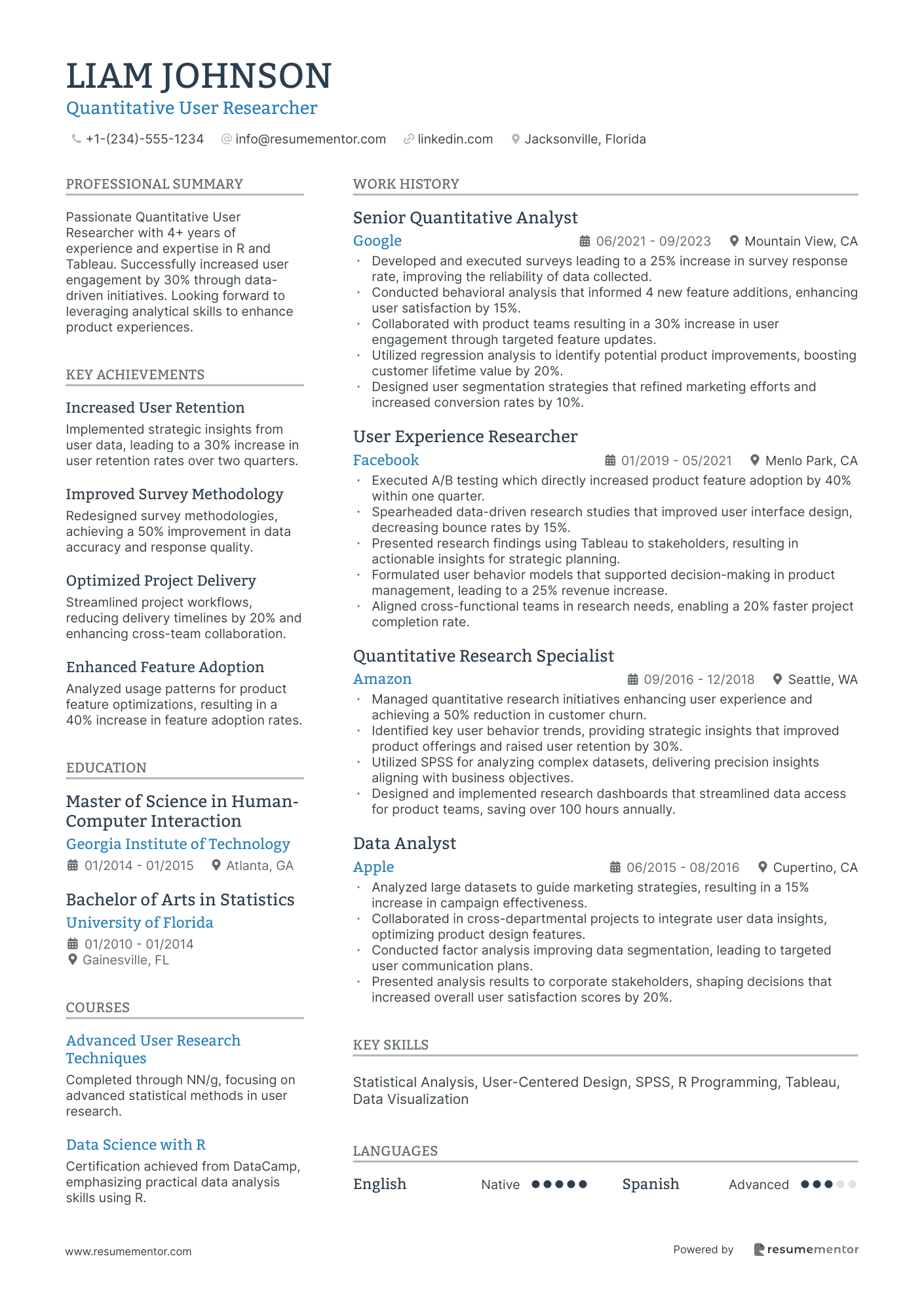 Quantitative User Researcher