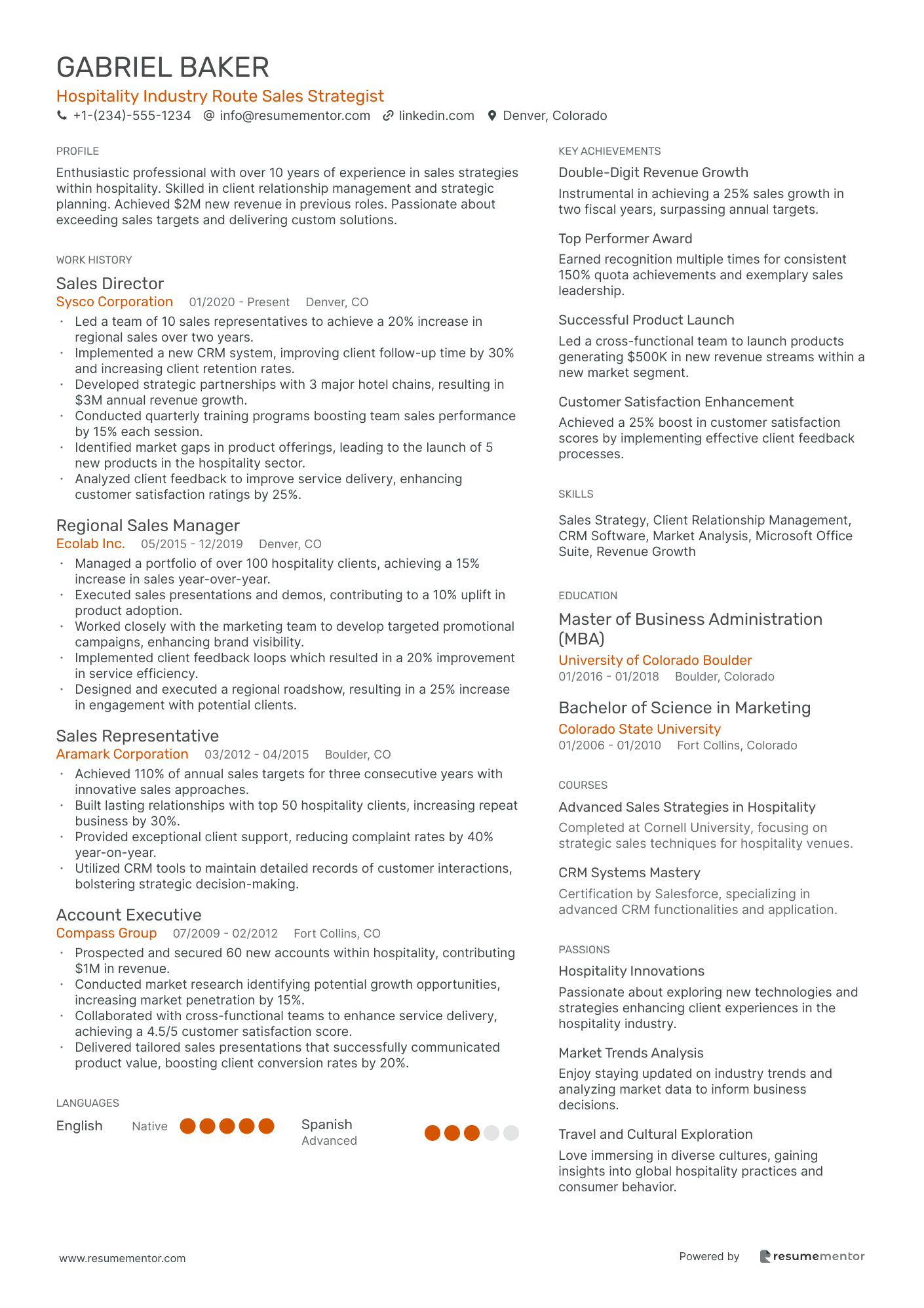 Hospitality Industry Route Sales Strategist