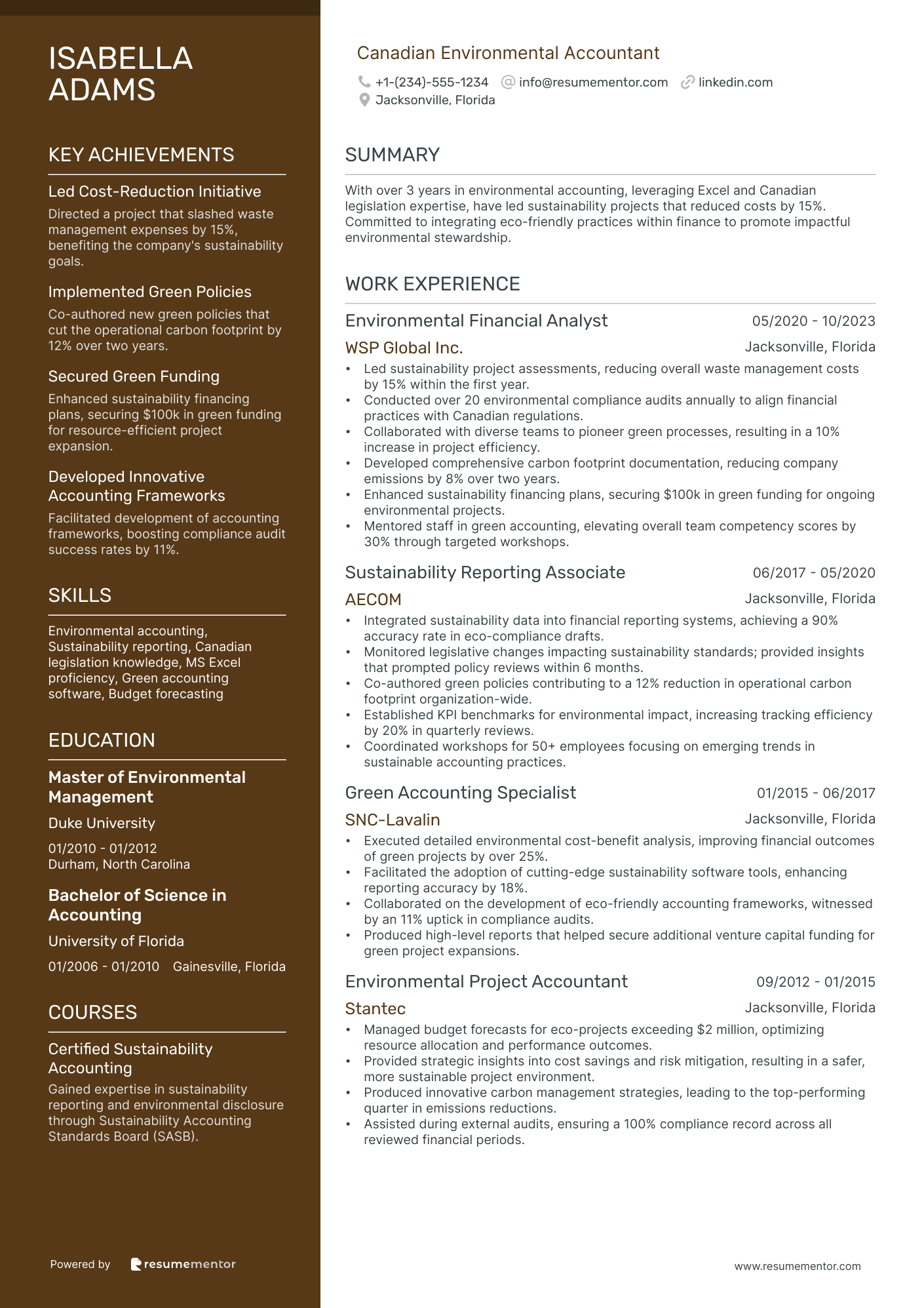 Canadian Environmental Accountant