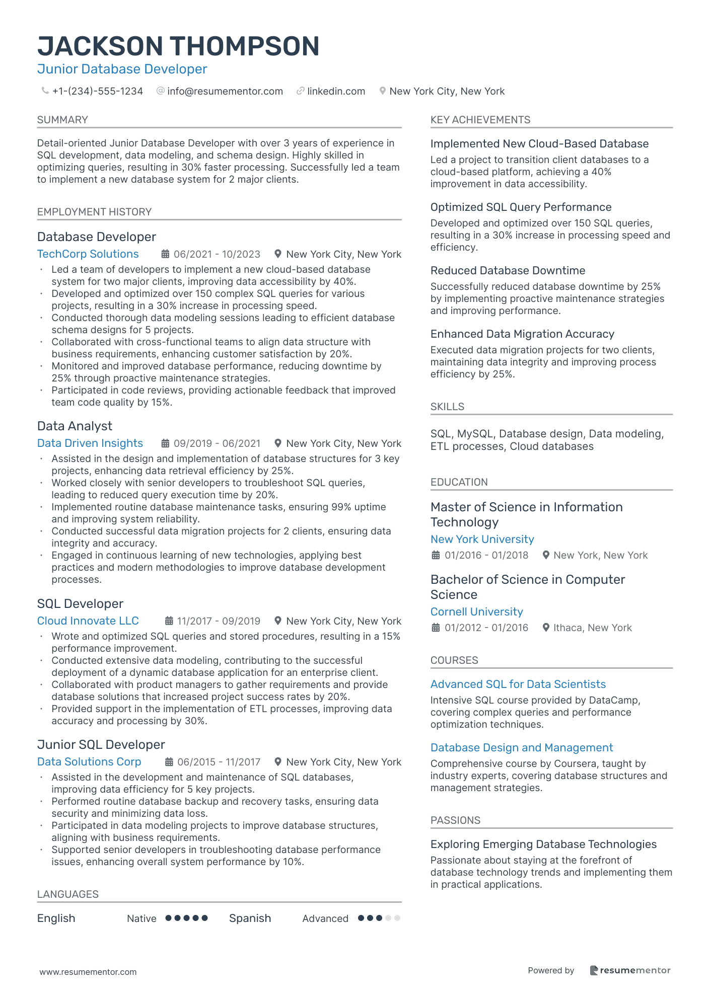 Junior Database Developer