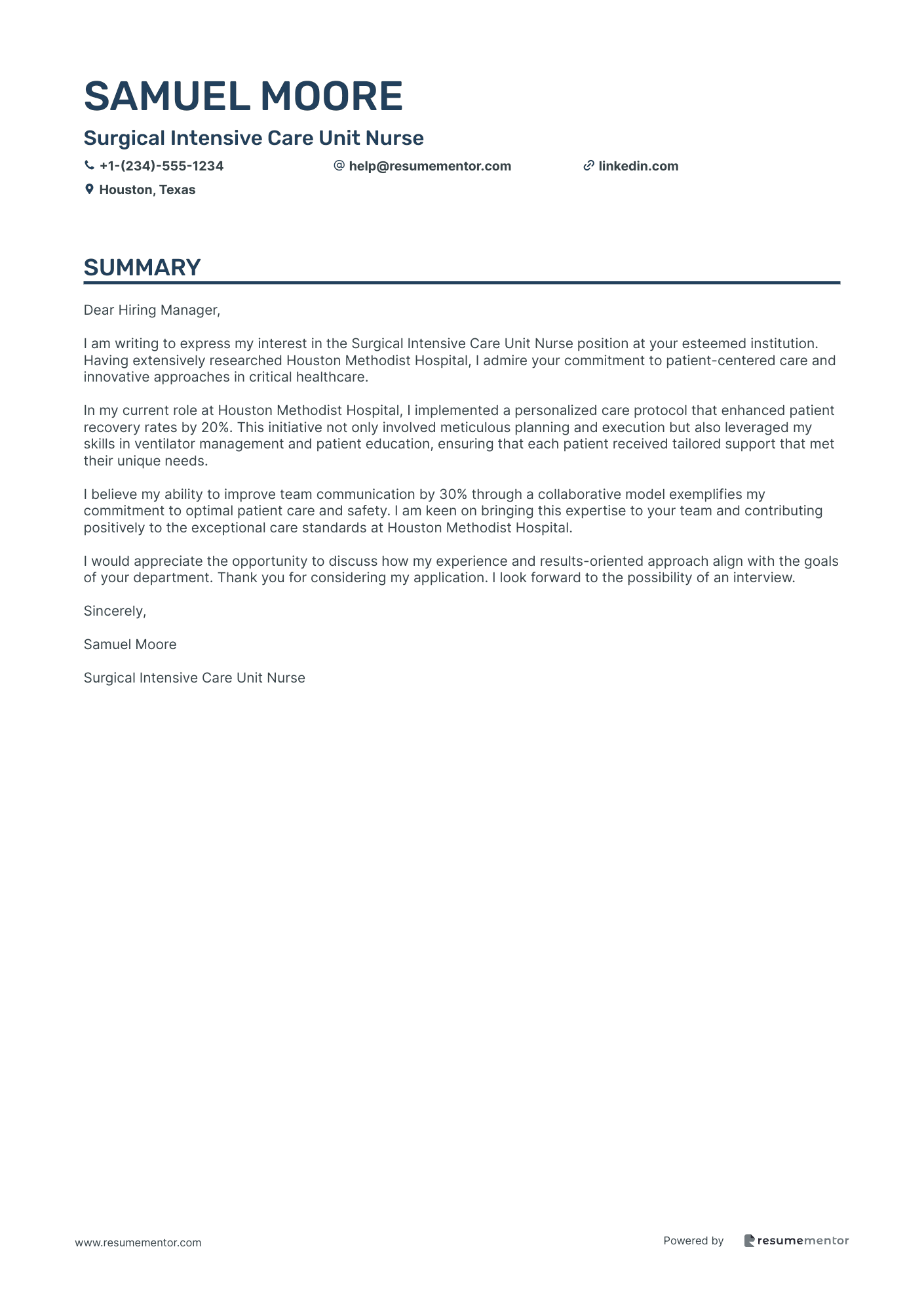 Surgical Intensive Care Unit Nurse