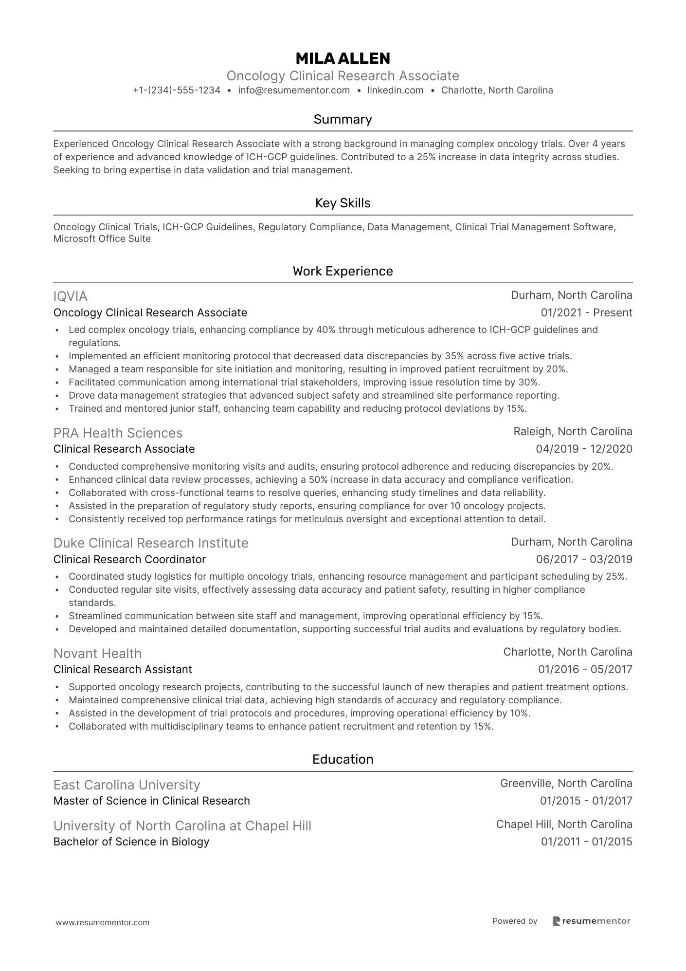Oncology Clinical Research Associate