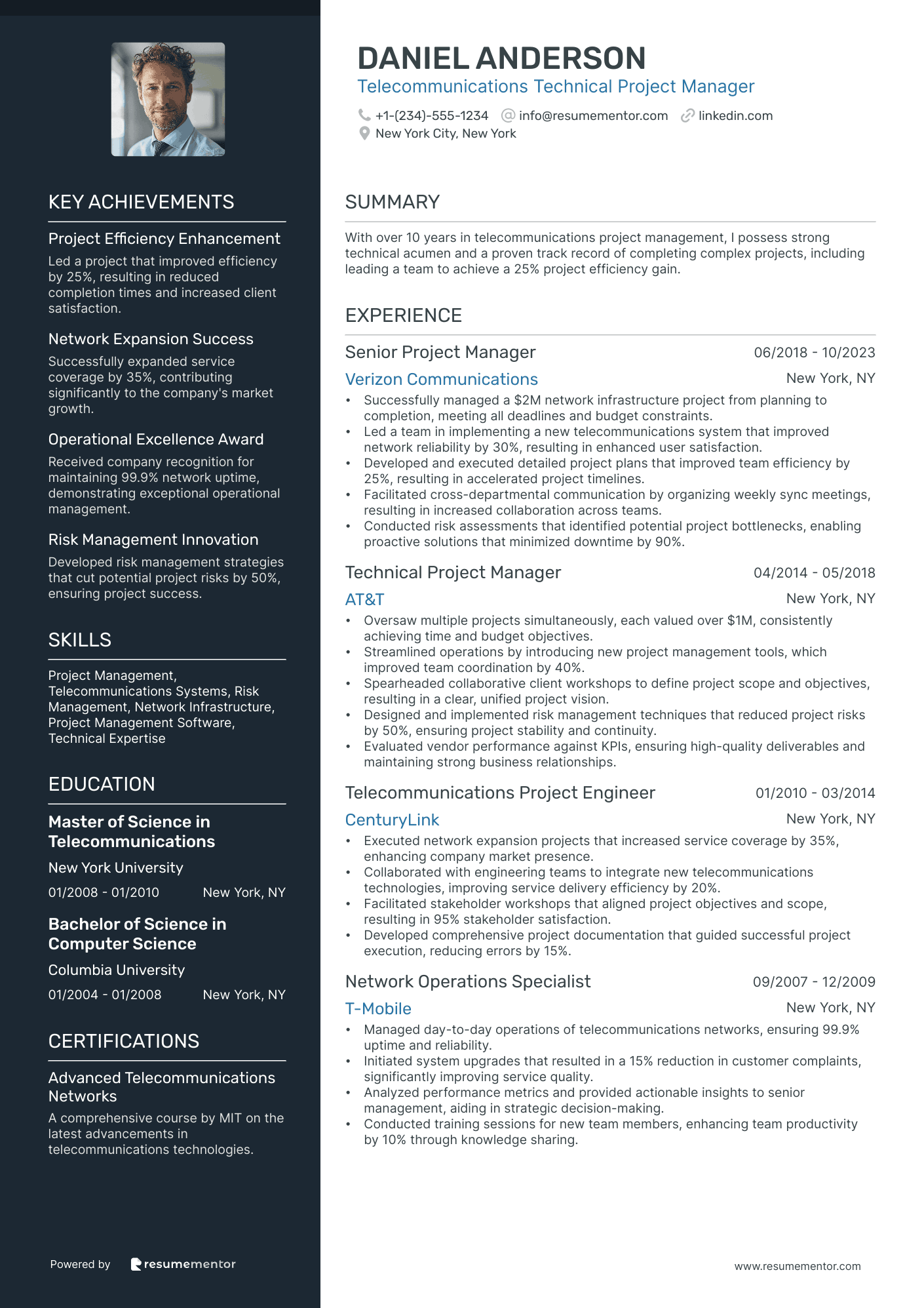 Telecommunications Technical Project Manager