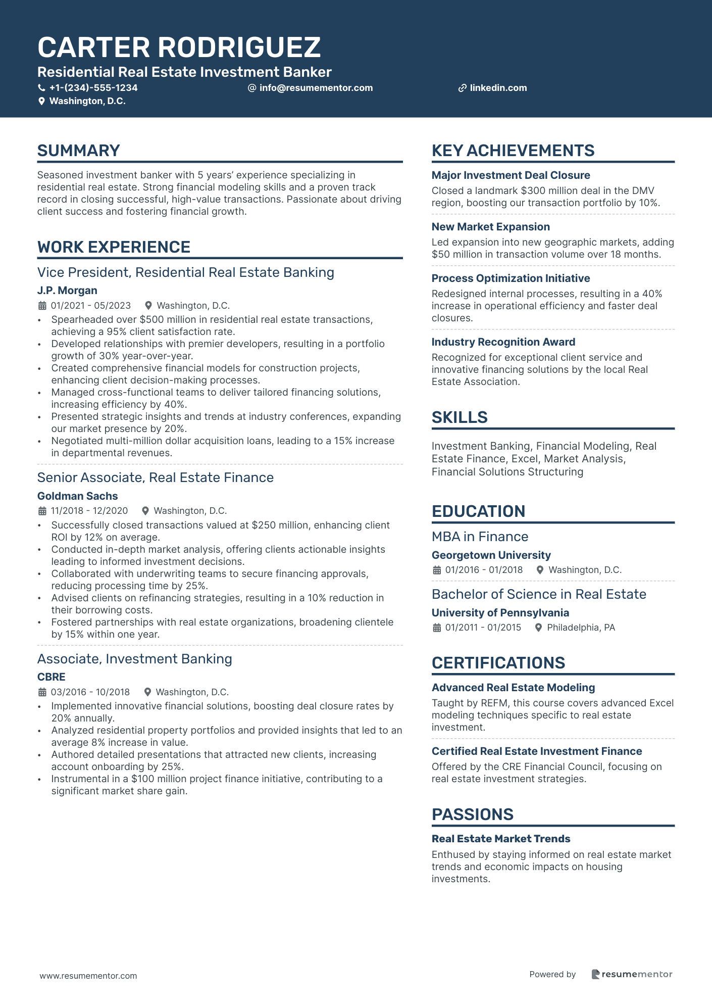 Residential Real Estate Investment Banker