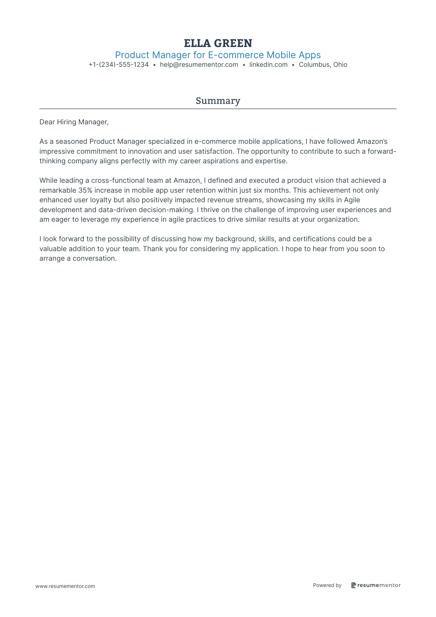 Product Manager for E commerce Mobile Apps