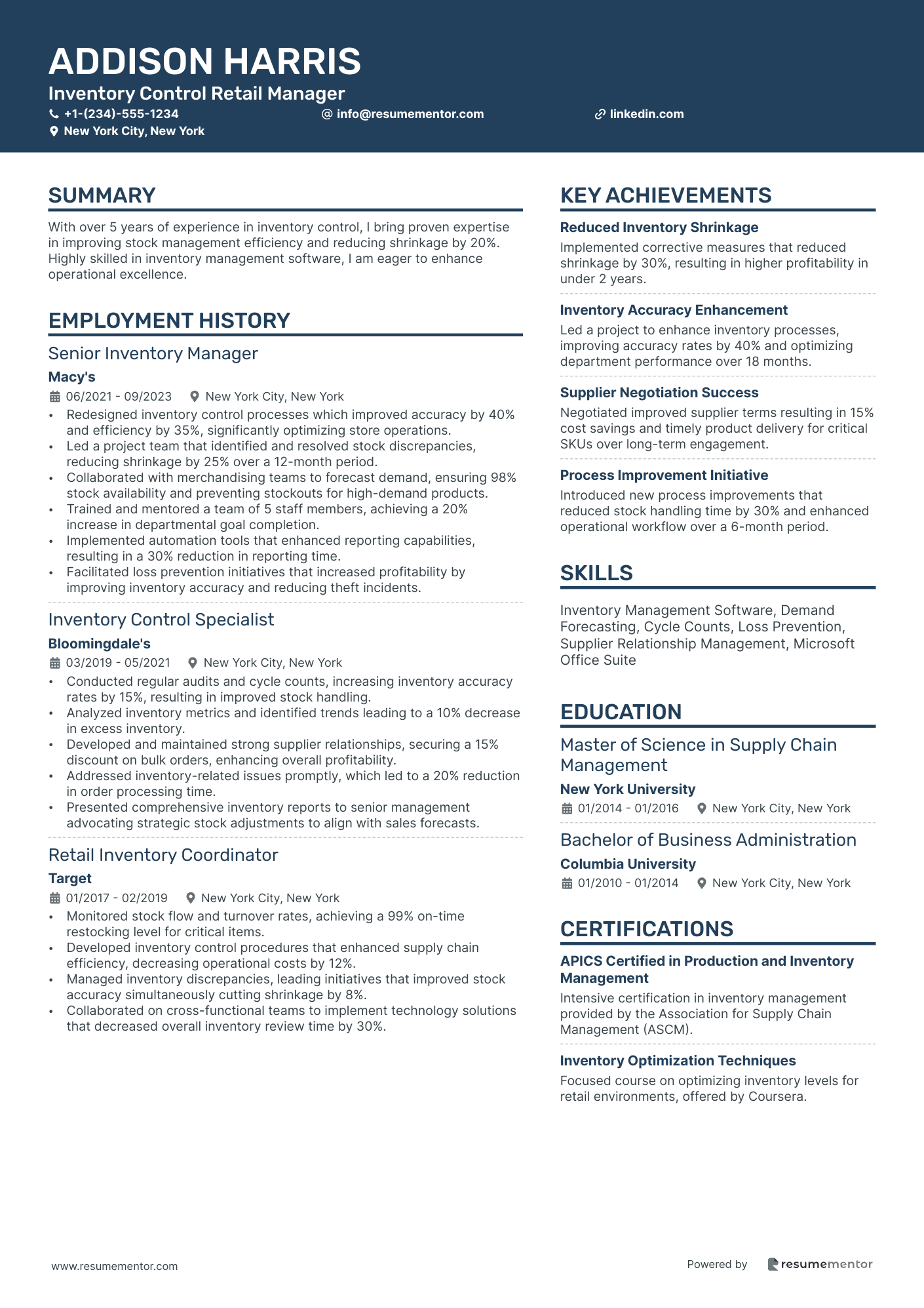 Inventory Control Retail Manager