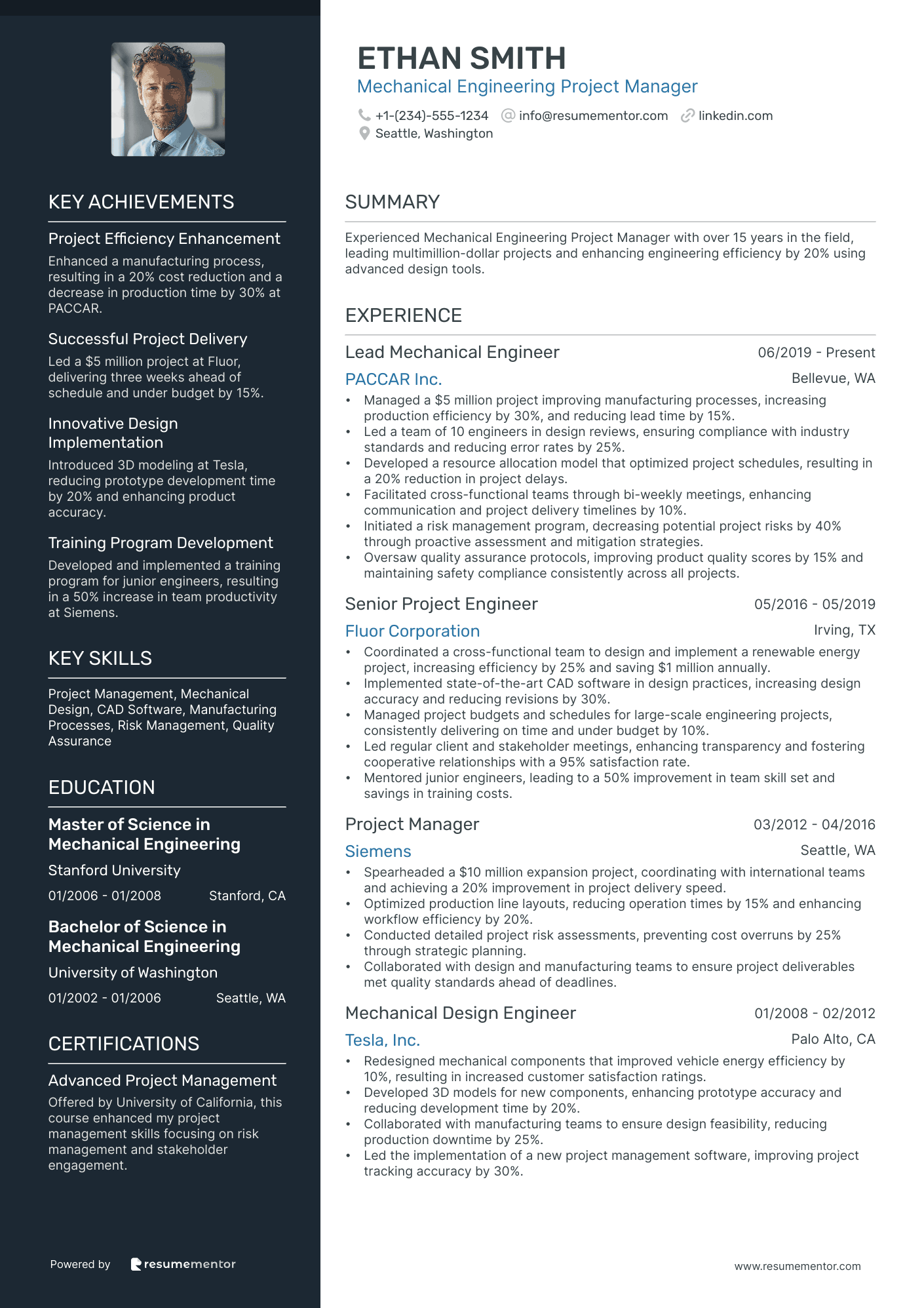 Mechanical Engineering Project Manager
