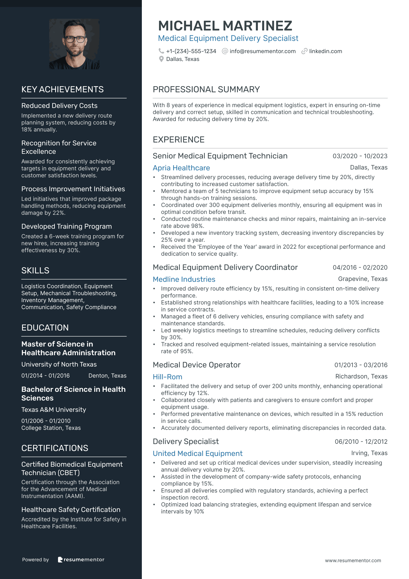 Medical Equipment Delivery Specialist