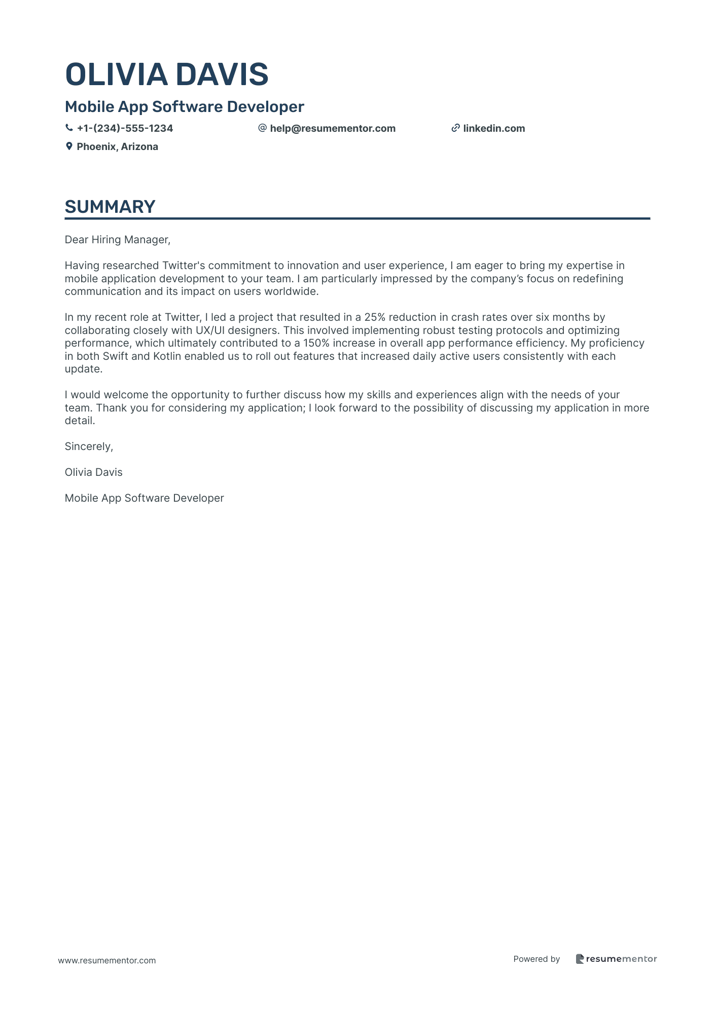Mobile App Software Developer