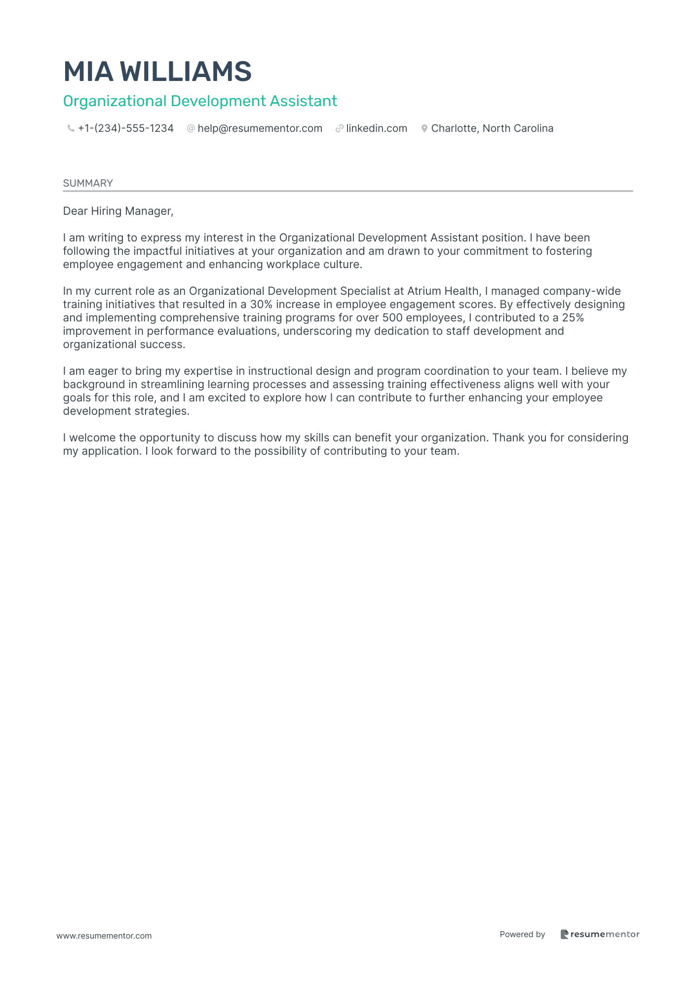Organizational Development Assistant