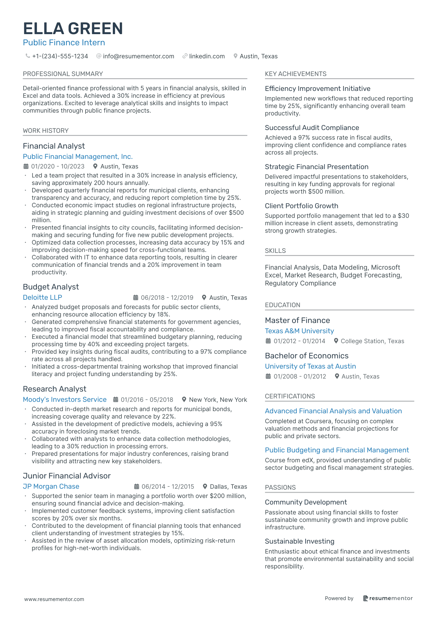 Public Finance Intern